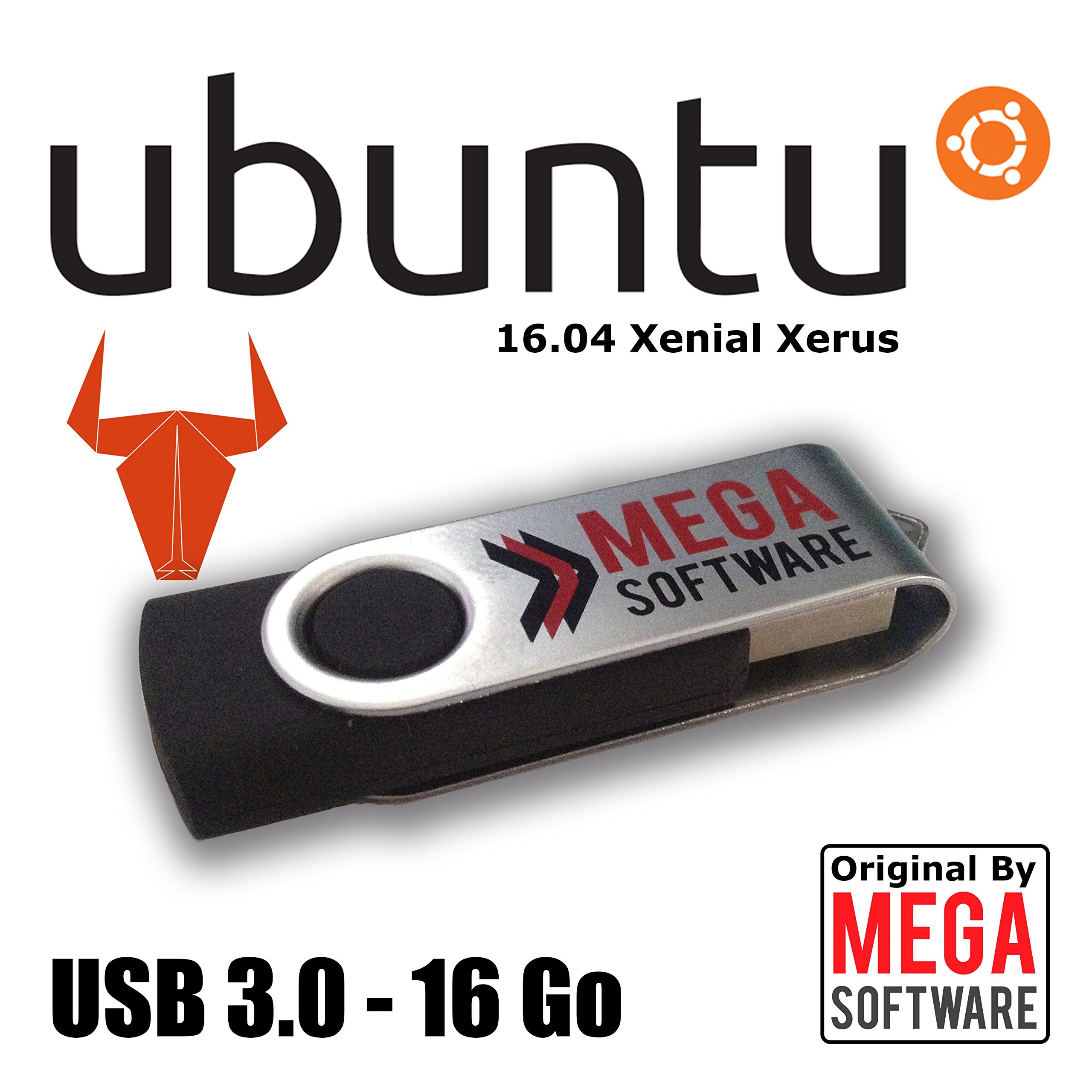 Ubuntu 16.04 Live - AIO (all in one) - 32 & 64 bits - USB 3.0 memory stick - 16 Go