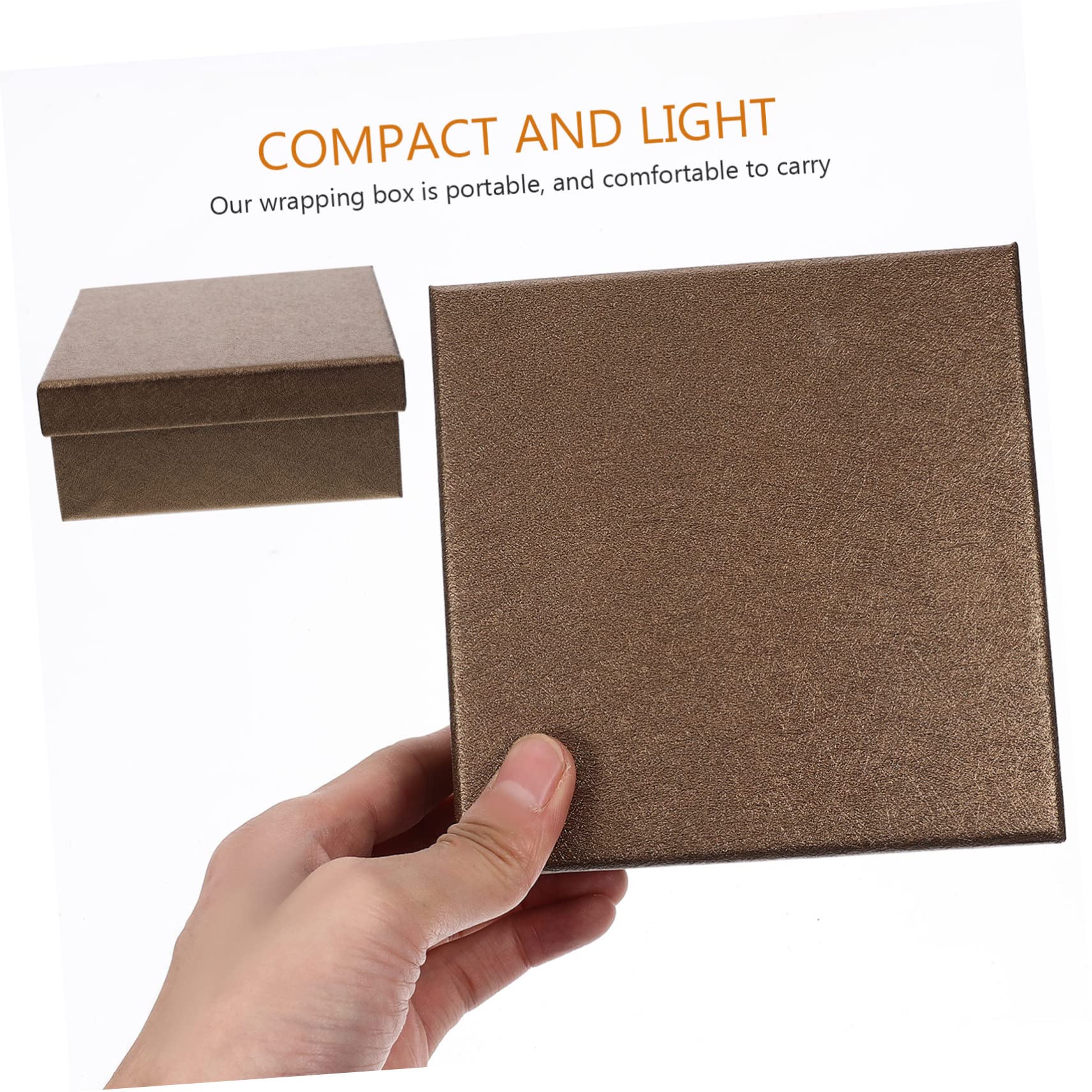 Quadratische Geschenkboxen 10 Stück aus Papier in Kaffee