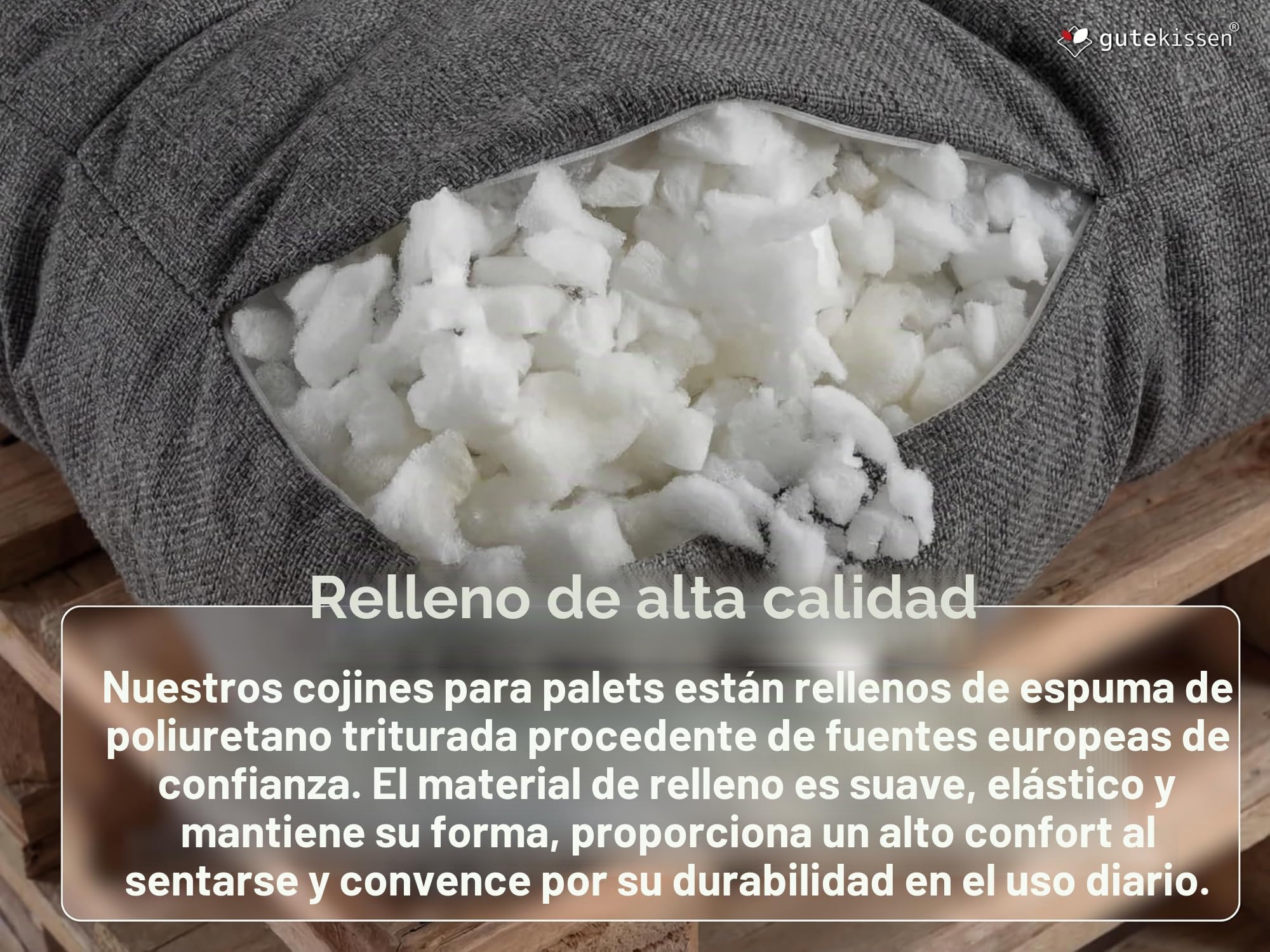 Gutekissen® Cojines para Palets - Sofá Palets Jardín - Asiento Y Respaldo - Exterior E Interior - Muebles De Palets Tamaños - PPI (Set (Asiento 120x80 +Respaldo 120x40), Antracita)