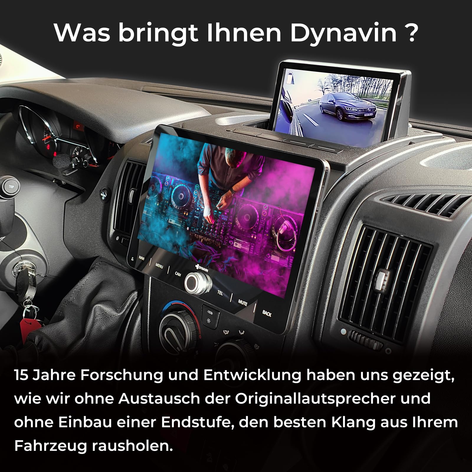 DYNAVIN Android Autoradio GPS pour Fiat Ducato Citroën Jumper II Peugeot Boxer II: 10,1" Radio avec Wireless CarPlay et Android Auto | Head-up Display | Dab+ Radio; D9-DCX Plus Flex - C