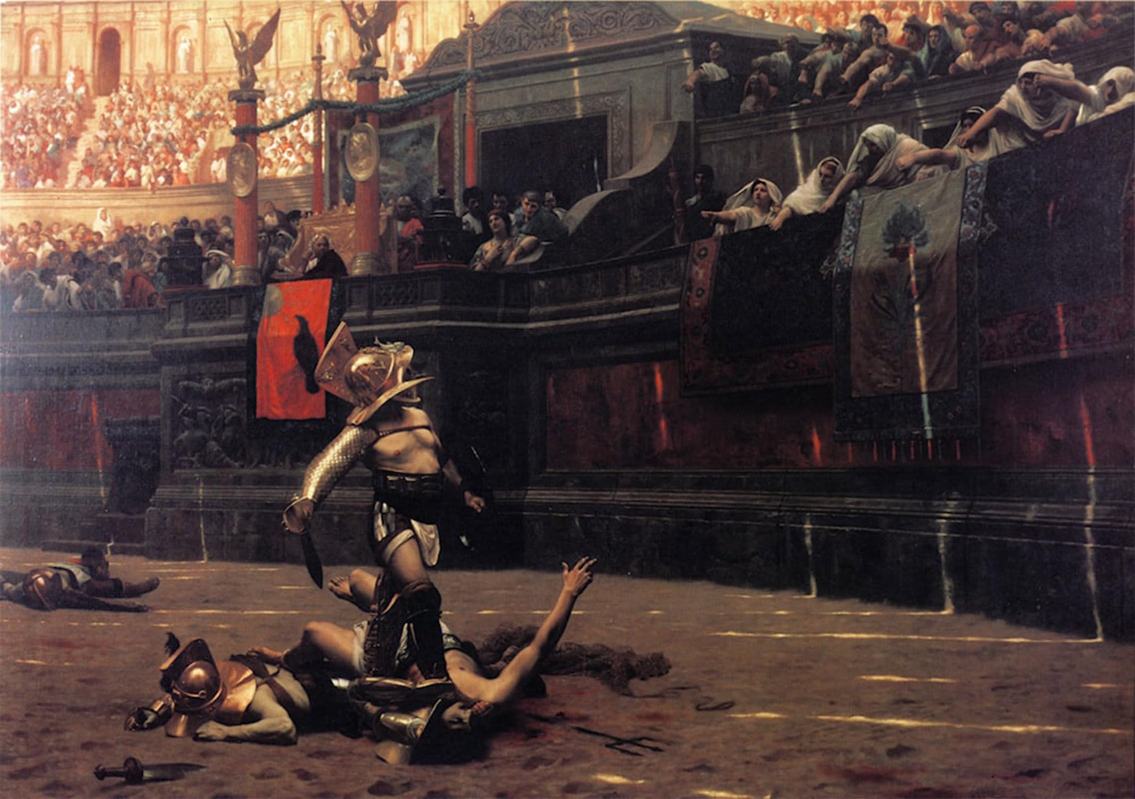 POSTERIIk Famous Modern Artwork Art Mural Pollice Verso by Jean-léon Oil Paintings Pictures for Home Decor 60x90cm