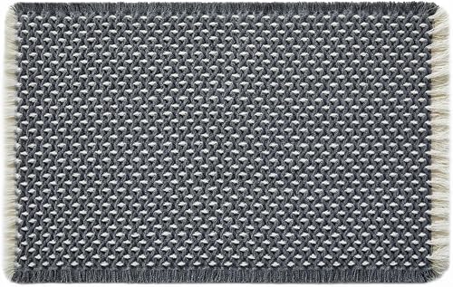 Miniatura 8 de Tapetes de baño bohemios, superabsorbentes, antideslizantes, de secado rápido, lavables, estilo bohemio, granja, gris oscuro y blanco, 24 x 16