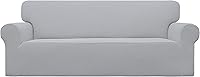Vista 111 de Easy-Going Funda elástica para sofá de 1 pieza, cubierta de sofá, protector de muebles, suave con parte inferior elástica para niños, de poliéster
