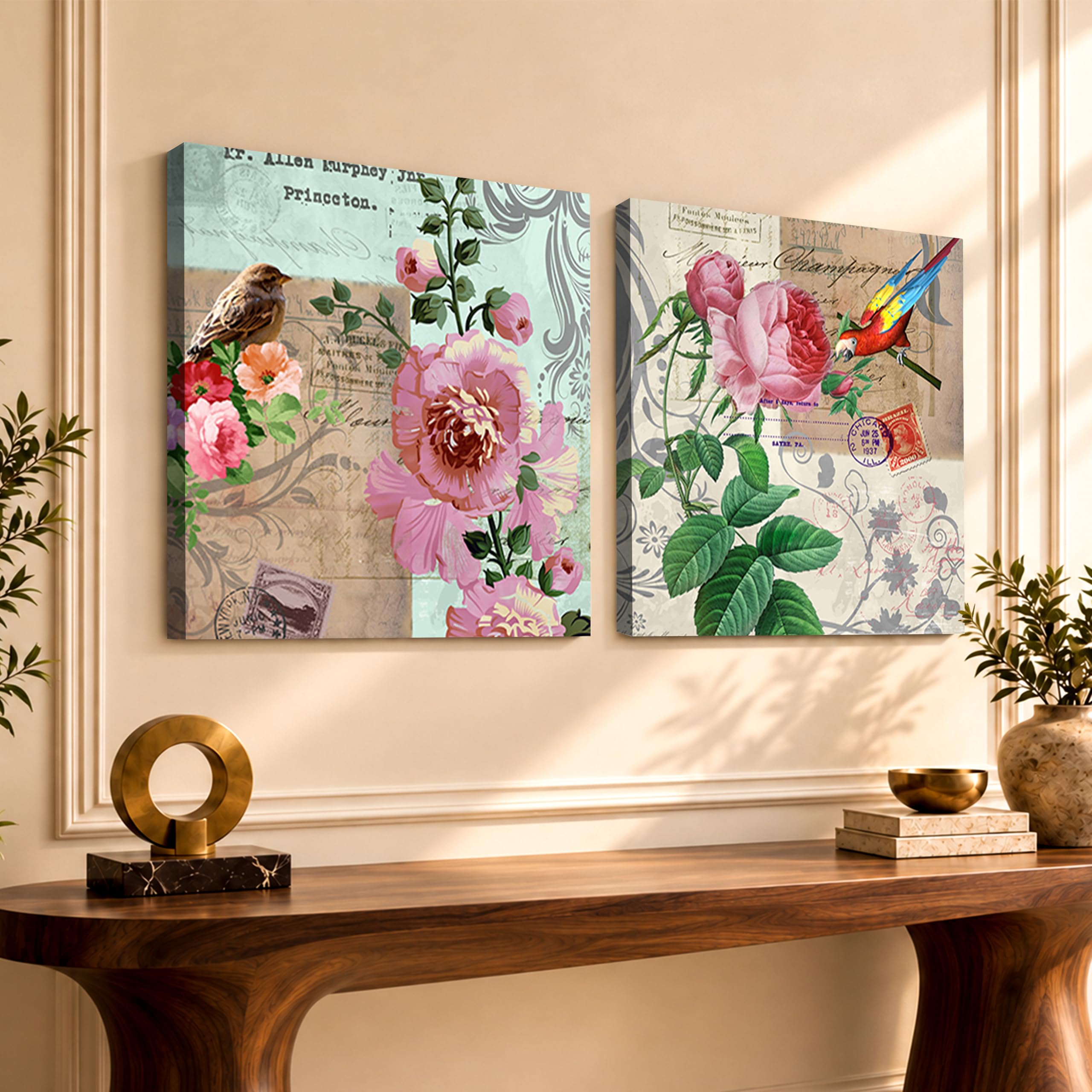 Vintage Floral Canvas Painting - Wall Art -27 Vintage Floral Canvas Painting - Wall Art -27