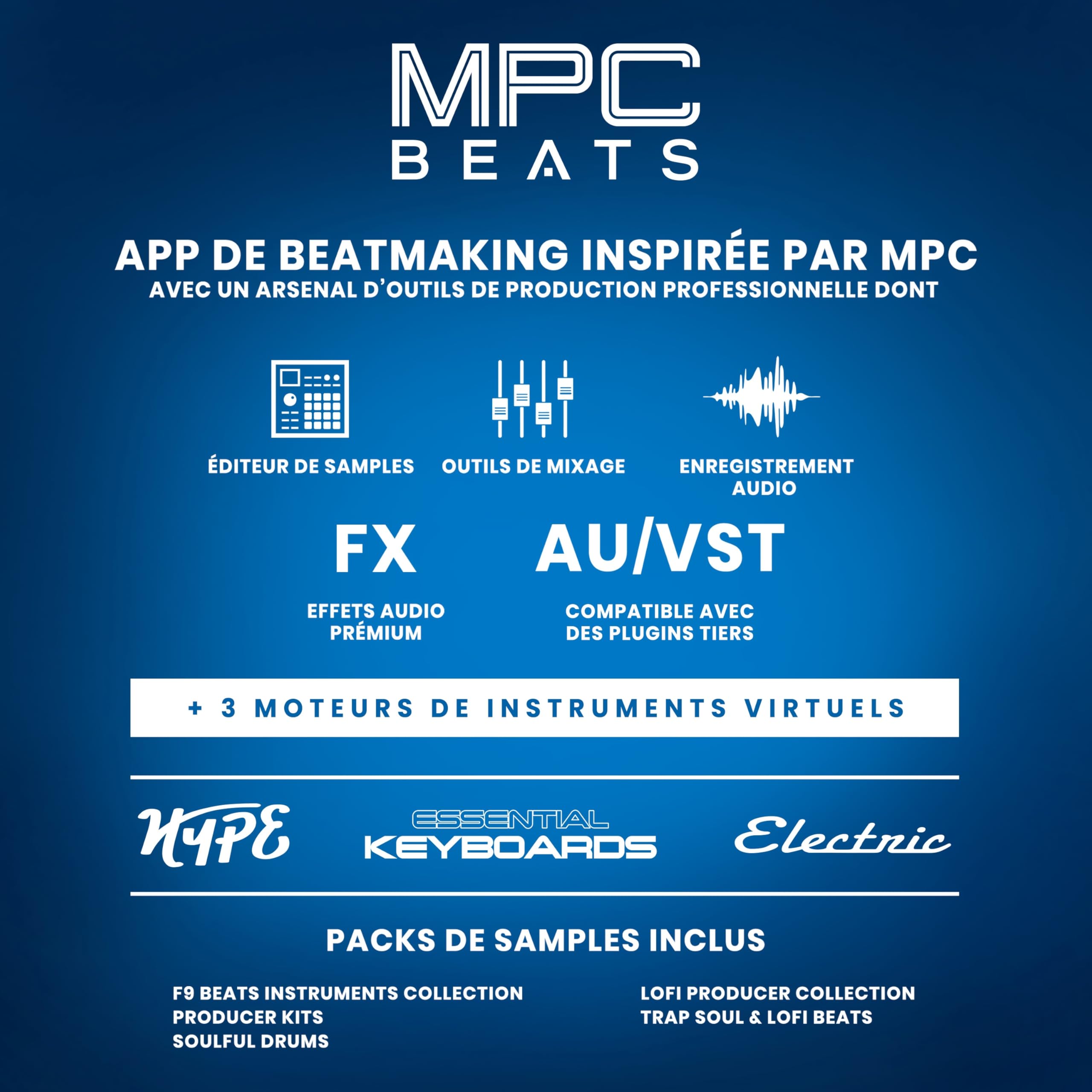 Akai Professional LPD8 - Contrôleur MIDI USB avec Huit Drum Pads MPC Réactifs pour Mac et PC, Huit Molettes Assignables et Logiciel de Production