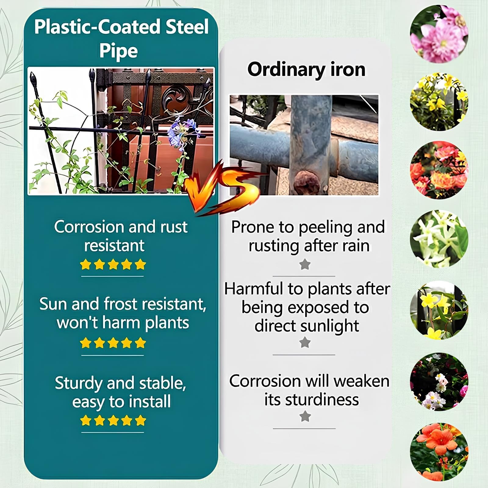 90cm 120cm Treillis De Jardin Tuteur Plante Grimpante D'intérieur/Extérieur, Support Plante pour Plantes en Pot Fleurs Et Liannes(120cm/47.2in)