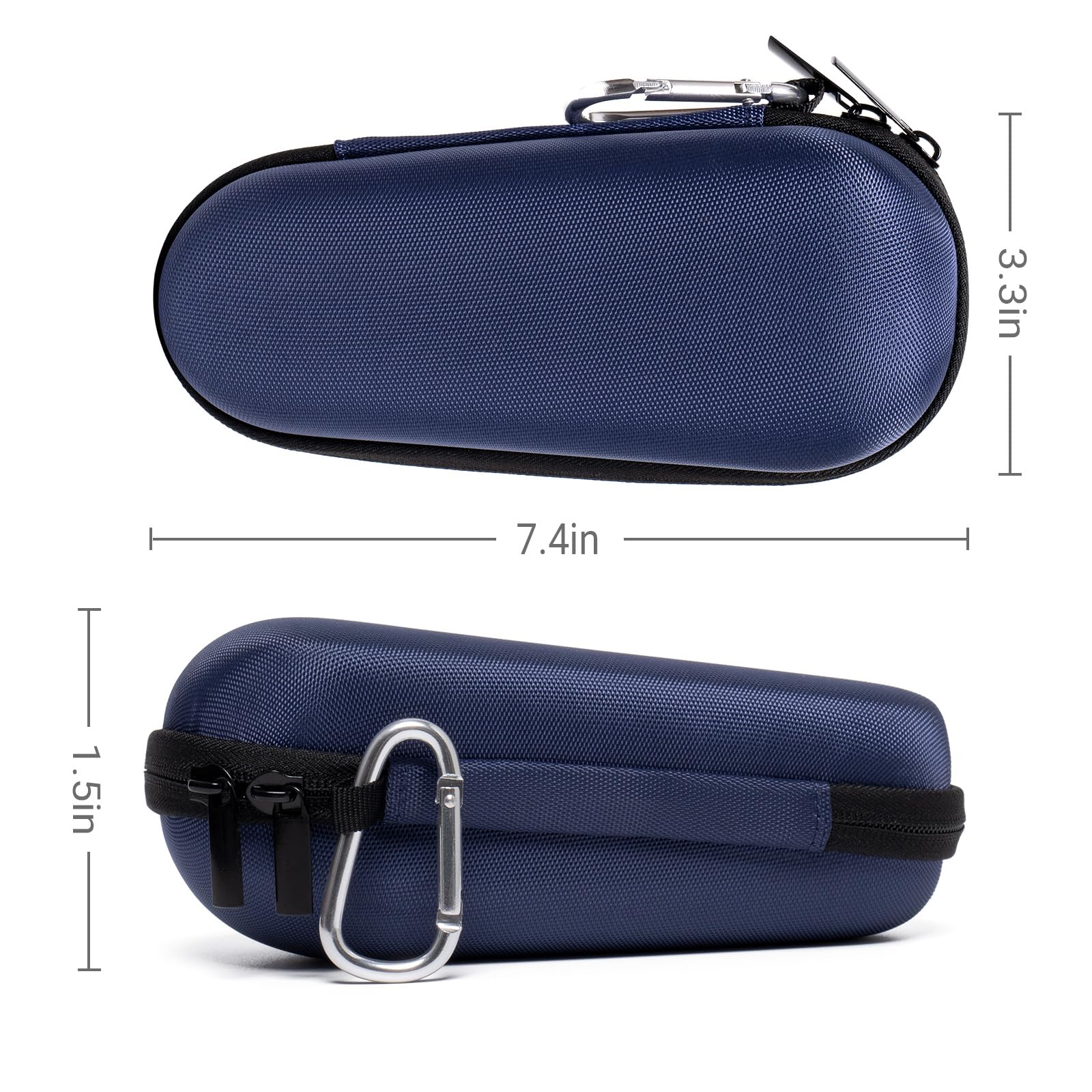 Nincha Custodia per rasoio elettrico Braun Series 3, 5, 7, 9, custodia rigida da viaggio in EVA con vano caricabatterie, custodia protettiva per il trasporto con moschettone, blu navy