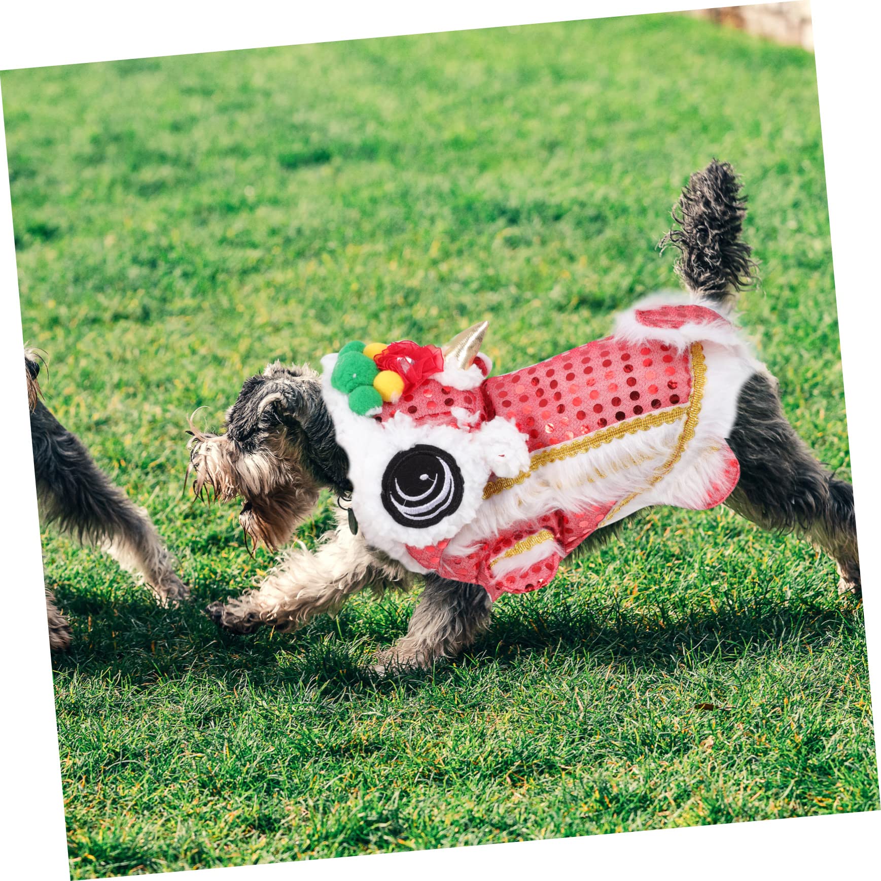 3 Piezas De Ropa para Mascotas Conjunto De Lentejuelas Chaqueta Cálida Chaqueta De Lentejuelas Traje De Perro De Navidad Traje De León De para Mascotas Traje De Gato Traje