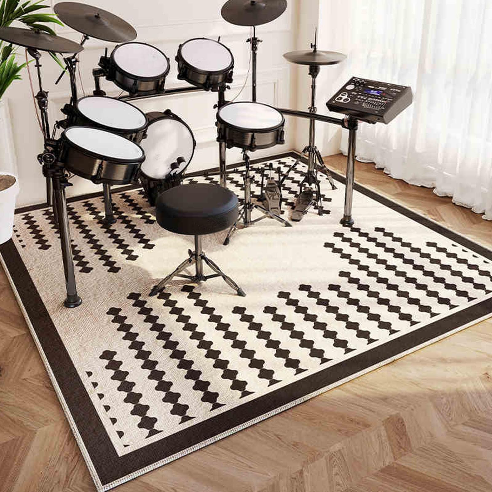 Qesjodfu 160 x 140 cm trommeltapijt geluiddichte mat elektrisch Qesjodfu 160 x 140 cm trommeltapijt geluiddichte mat elektrisch