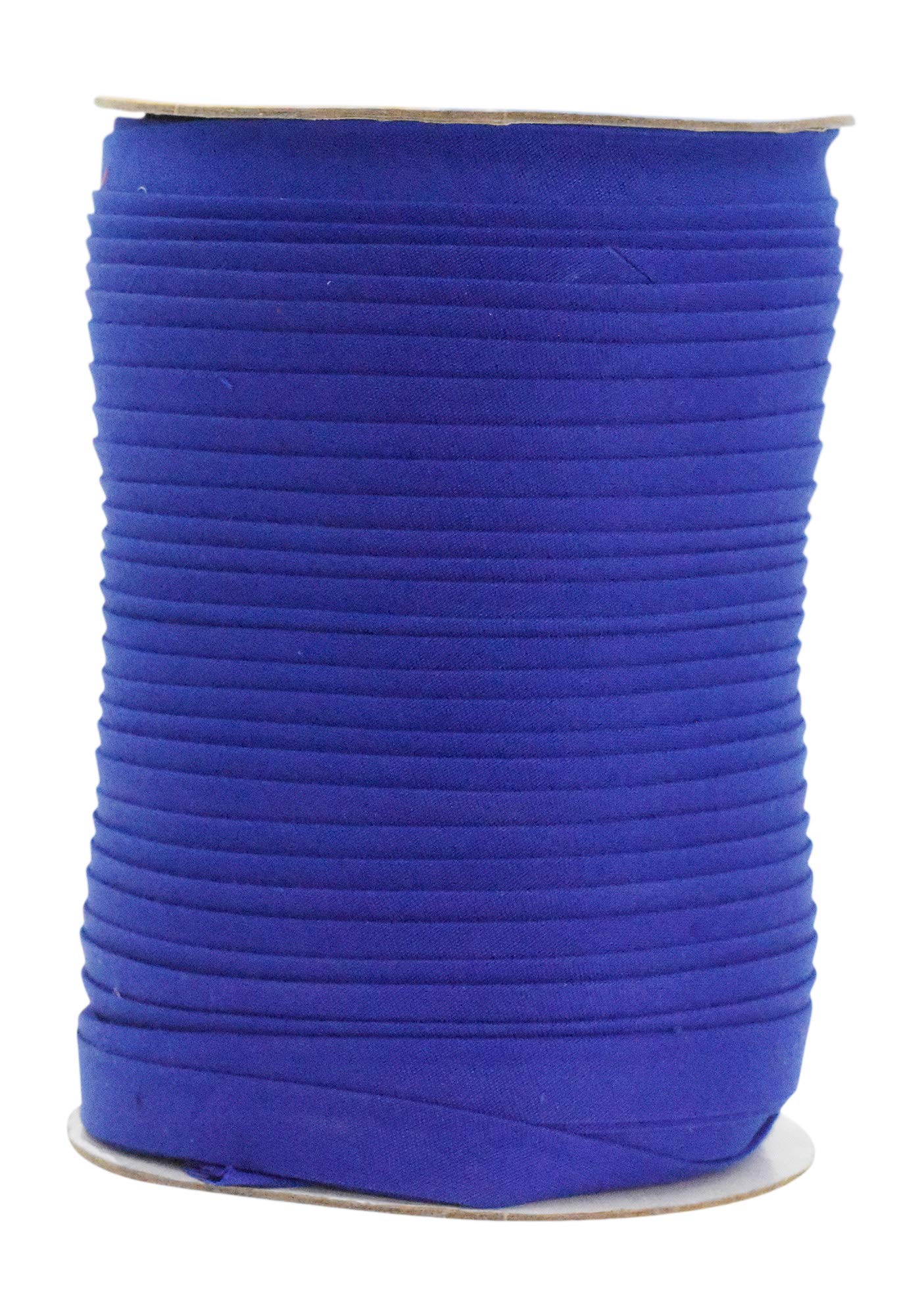 Mandala Crafts 55 Yards 1/2 Inch Blue Double Fold Bias Tape for Sewing - Bias Binding Tape for Quilting Binding, Hemming, Seam, and Fabric Piping