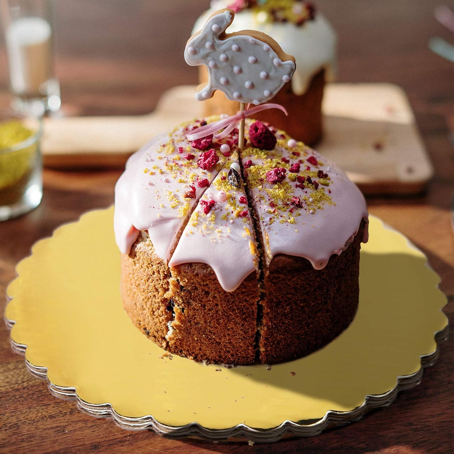 ONE MORE [30pcs] 6" Gold Cakeboard Round,Disposable Cake Circle Base Boards Cake Plate Round Coated Circle Cakeboard Base 6inch,Pack of 30 (Gold, 30) - Image 3