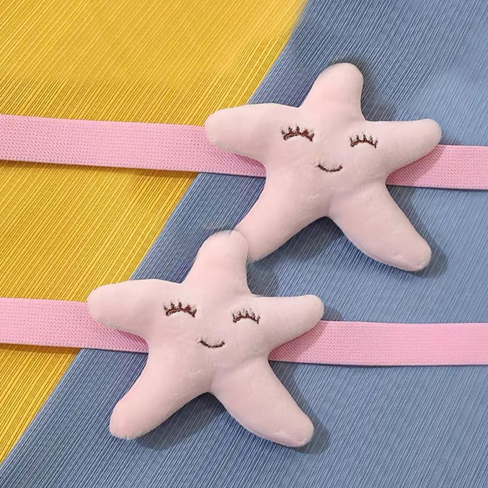 Uoocg 2 fermatenda a forma di cartoni animati, cinghie per tende, fibbia per la cameretta dei bambini, decorazioni (stelle marine rosa