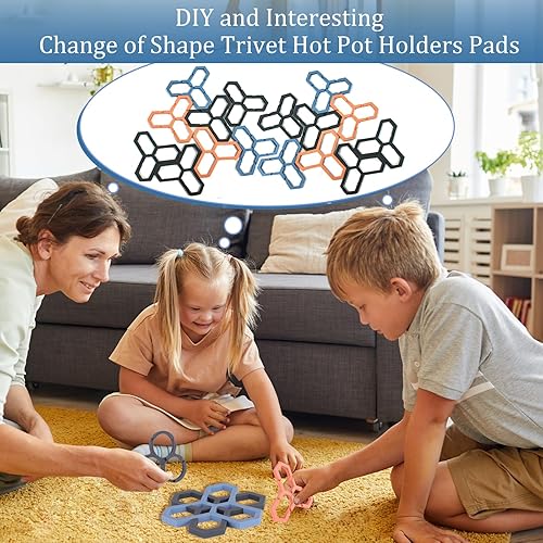Miniatura 3 de 2 alfombrillas de silicona más gruesas, soporte para ollas calientes para mesa, platos calientes, ollas, sartenes, antideslizante y resistente al