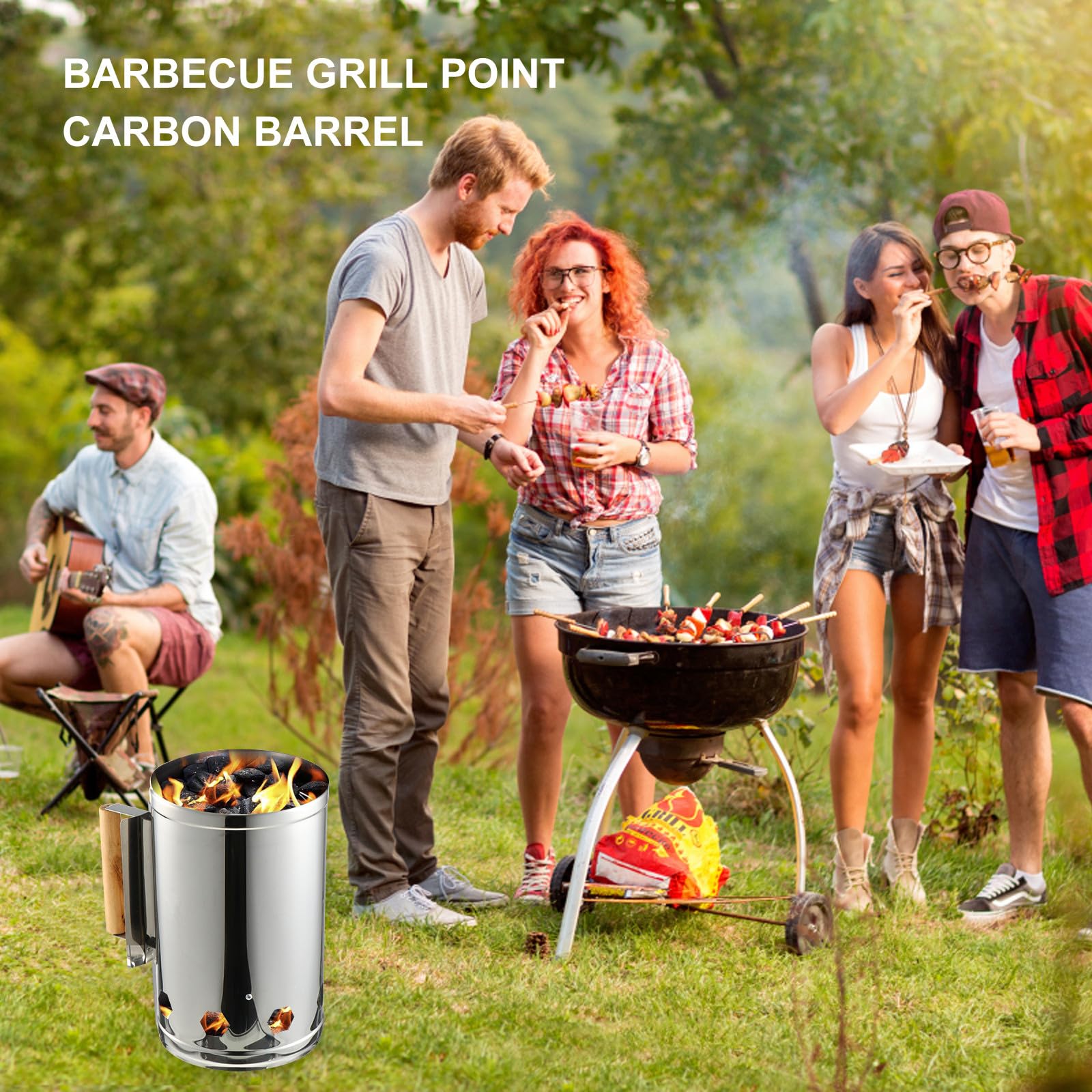 Tofficu Accendifuoco per Carbonella a Stufa Rapido in Ferro Zincato | Barbecue Esterno, Accensione Rapida e Uniforme, Uso Caminetti e Bracieri