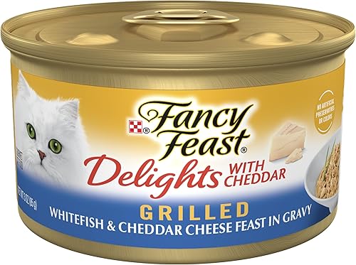 Purina Fancy Feast - Comida para gatos húmeda, en salsa, enlatada y grillada