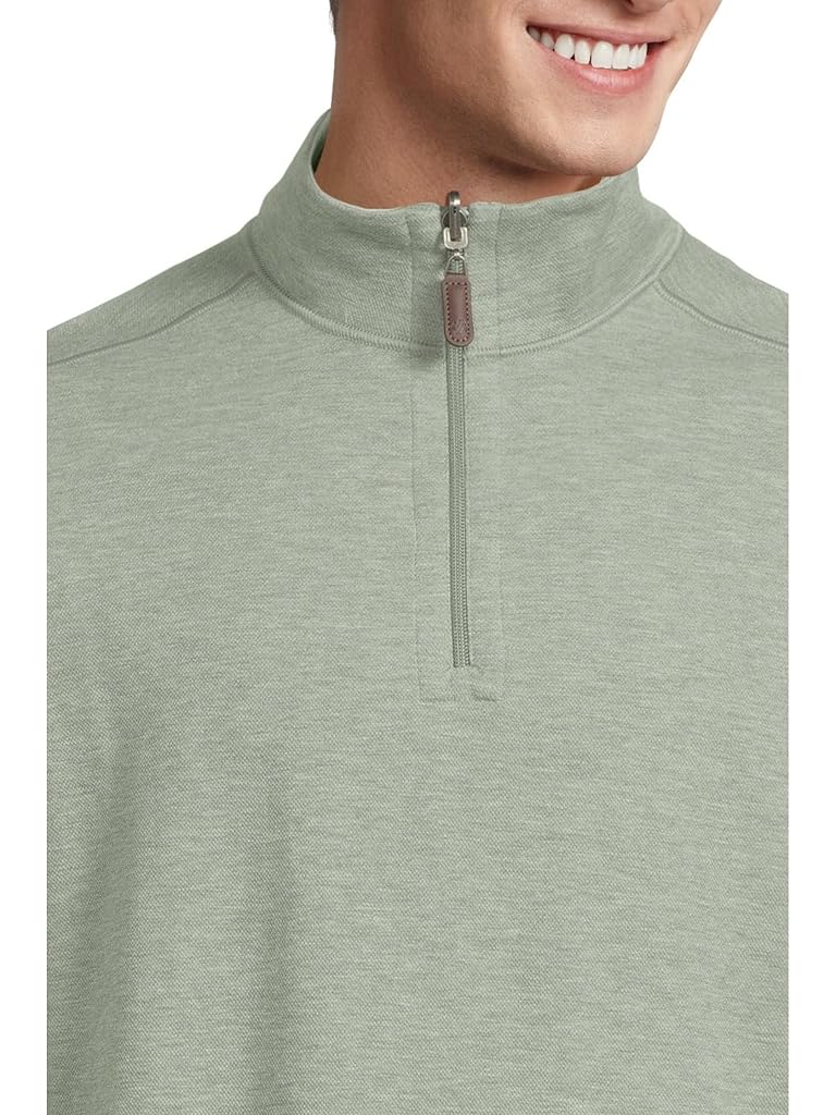 Taupe Johnston & Murphy Reversible Solid Quarter-zip