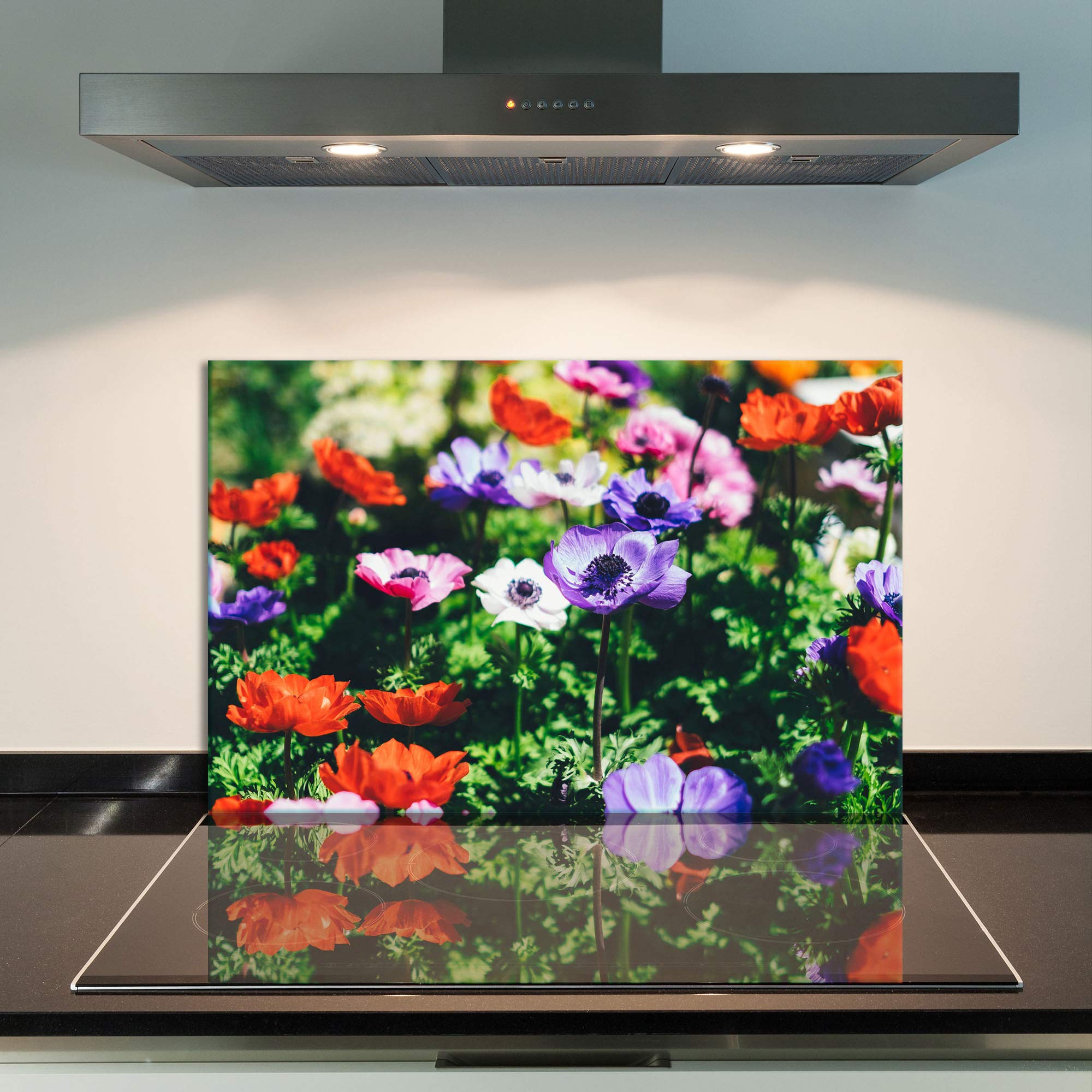 Copri Piano Cottura In Vetro 80x52 Cm Con Motivo Rana Verde - 4mm Di Spessore, Multifunzione: Tagliere E Sottopentola