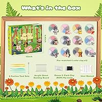Vista 2 de Kit de arcilla seca al aire, 12 arcillas para modelar de animales para niños, arcilla Model Magic con herramientas de escultura y tutoriales, segura