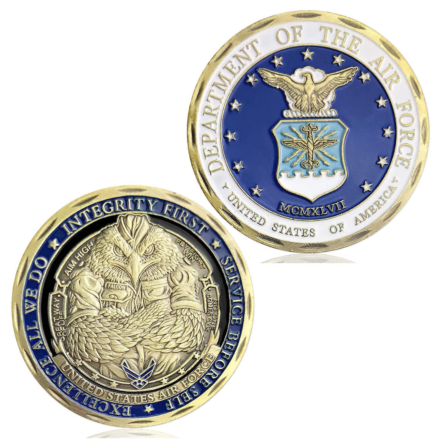 U.S.AF Core Values Challenge Coin Air Force Military Coin Collector's Medallion