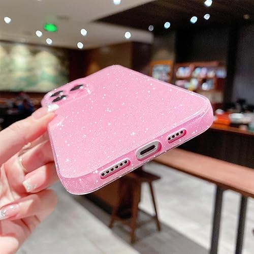 Miniatura 7 de Bonita funda de teléfono con purpurina para iPhone 12 Pro Max de 6.7 pulgadas, funda protectora delgada de silicona brillante a prueba de golpes