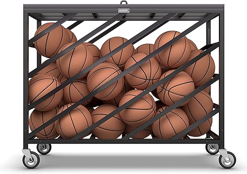 Miniatura 3 de Murray Sporting Goods Armario portátil de almacenamiento de pelotas de alta calidad Carrito de almacenamiento de baloncesto, voleibol, pelota de