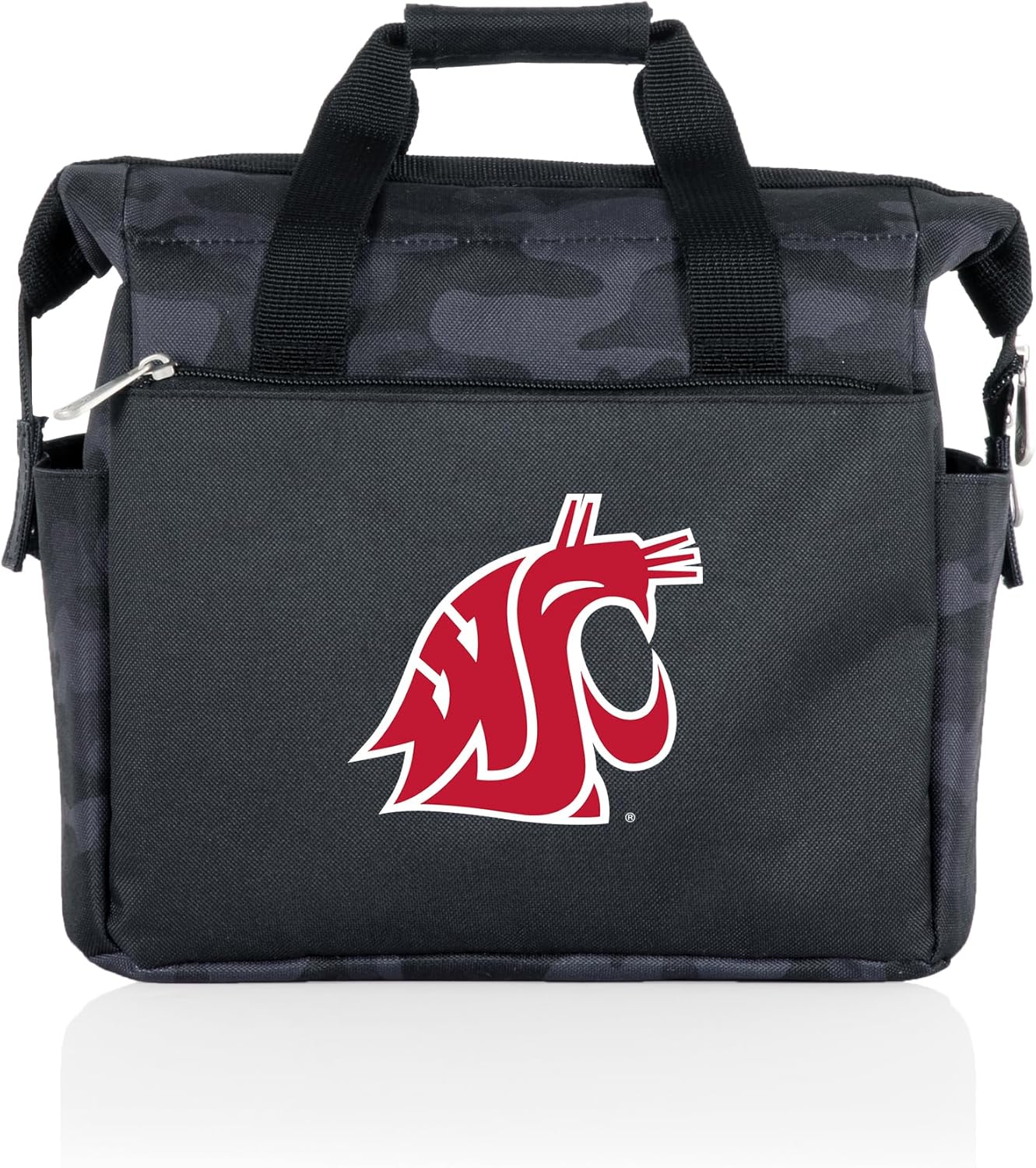 PICNIC TIME NCAA Washington State Cougars On The Go Lunch Bag Cooler, Soft Cooler Lunch Box, Insulated Lunch Bag, (Black Camo)