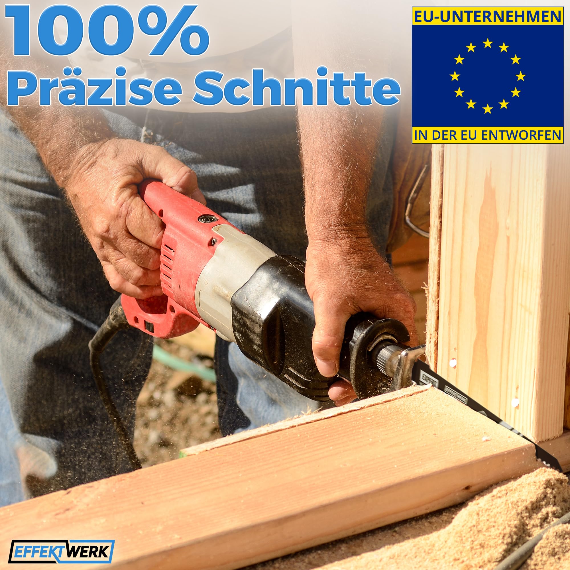 Reciprocating Saw Blade Set - 10 Pieces - Heavy-Duty HCS Steel Sabre Saw Blades for Wood, Metal & Plastic - 5/6/14/18 TPI (Teeth per Inch)