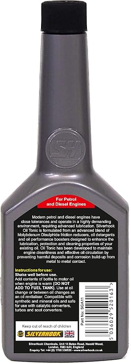 Silverhook Engine Oil Treatment ADDITIVE Friction Reducer (Made in England)