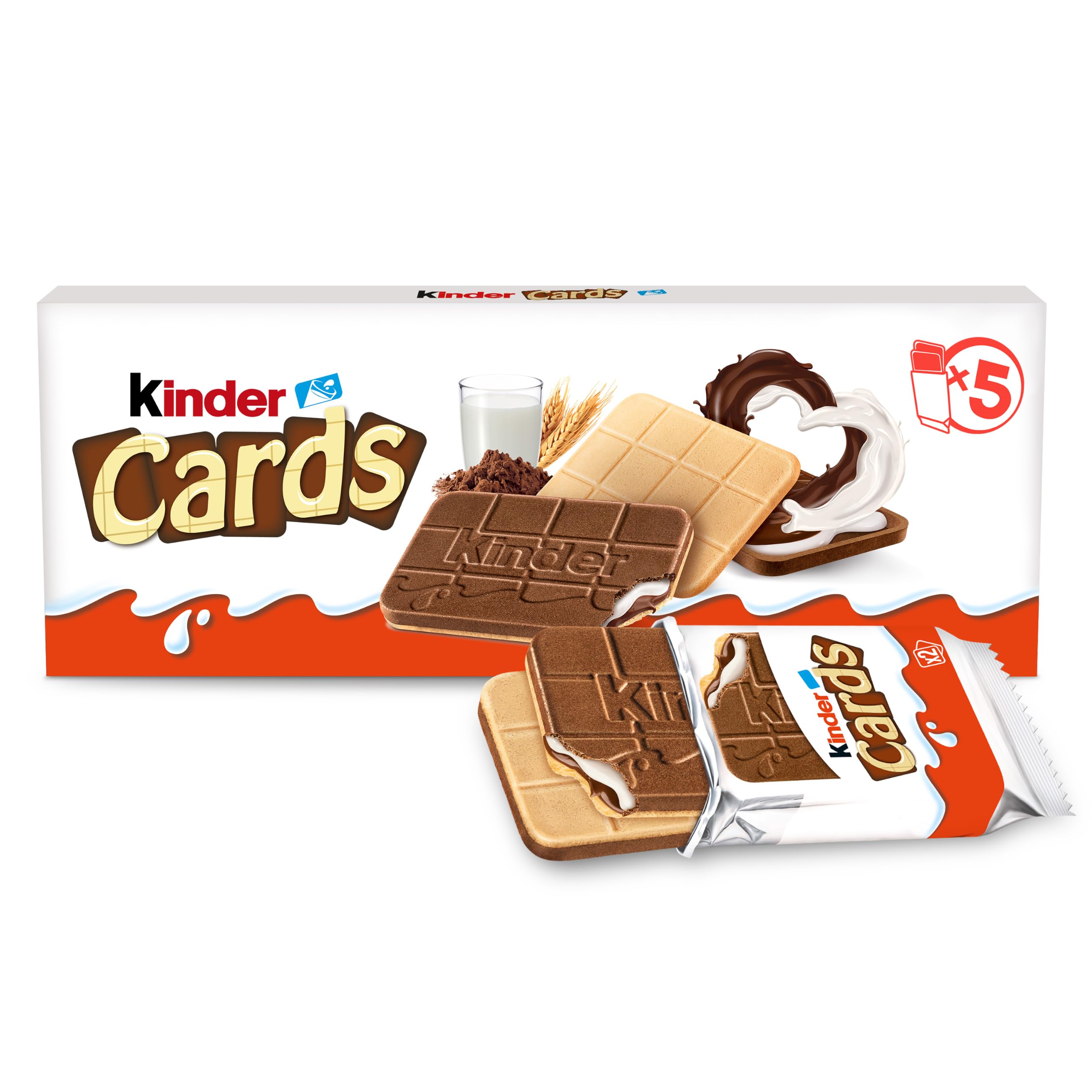 kinder Cards, 5er Pack (128 g Packung)