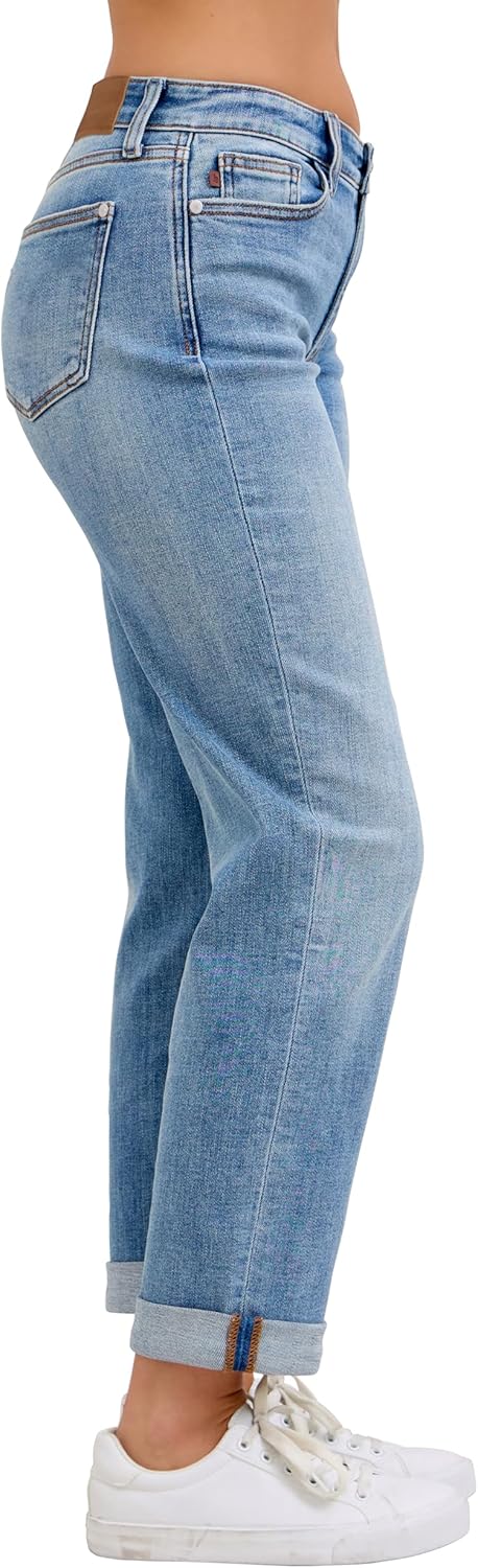 Judy Blue Womens Jeans - Mid Rise Boyfriend