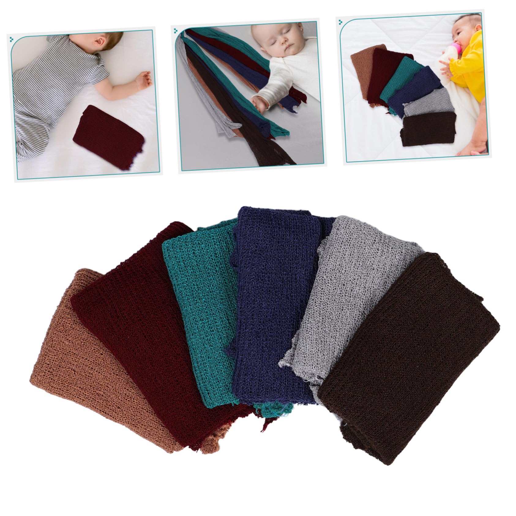 TOYANDONA 6piezas Tejida para Recién Nacido De Colores Ajustable para Fotografía