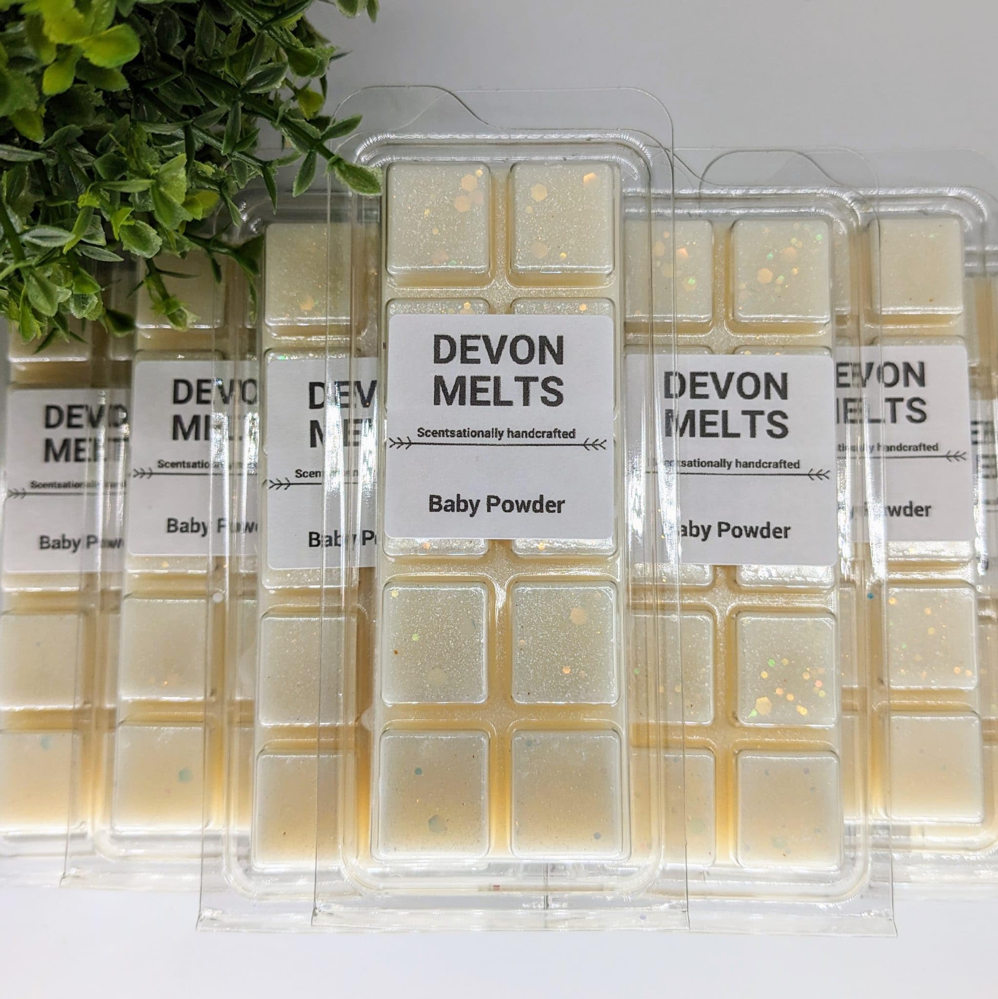 Devon Melts - Baby Powder - Highly Scented 100% Soy Wax Snapbar.