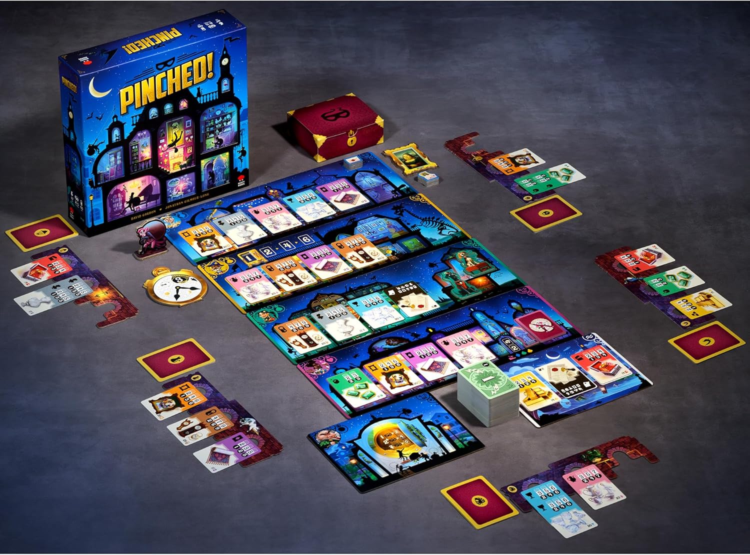 Mighty Boards: Pinched! - Heist Board Game, Mastermind A Manor Burglary, Blends Bluffing Guessing & Psychological Strategy, Ages 14+, 2-5 Players