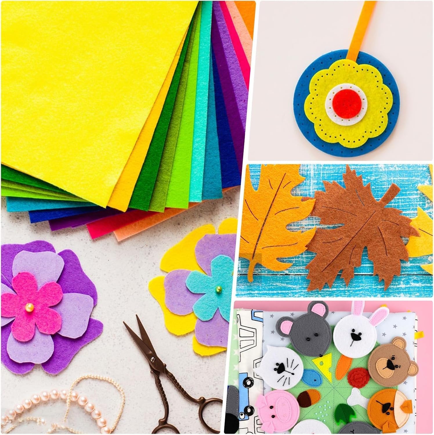 TXanty 40 Colores De Fieltro A4 20x30 Cm Para Manualidades – Láminas De 1.1 Mm, Fieltro Suave Y Resistente Para Costura, DIY Y Proyectos Escolares