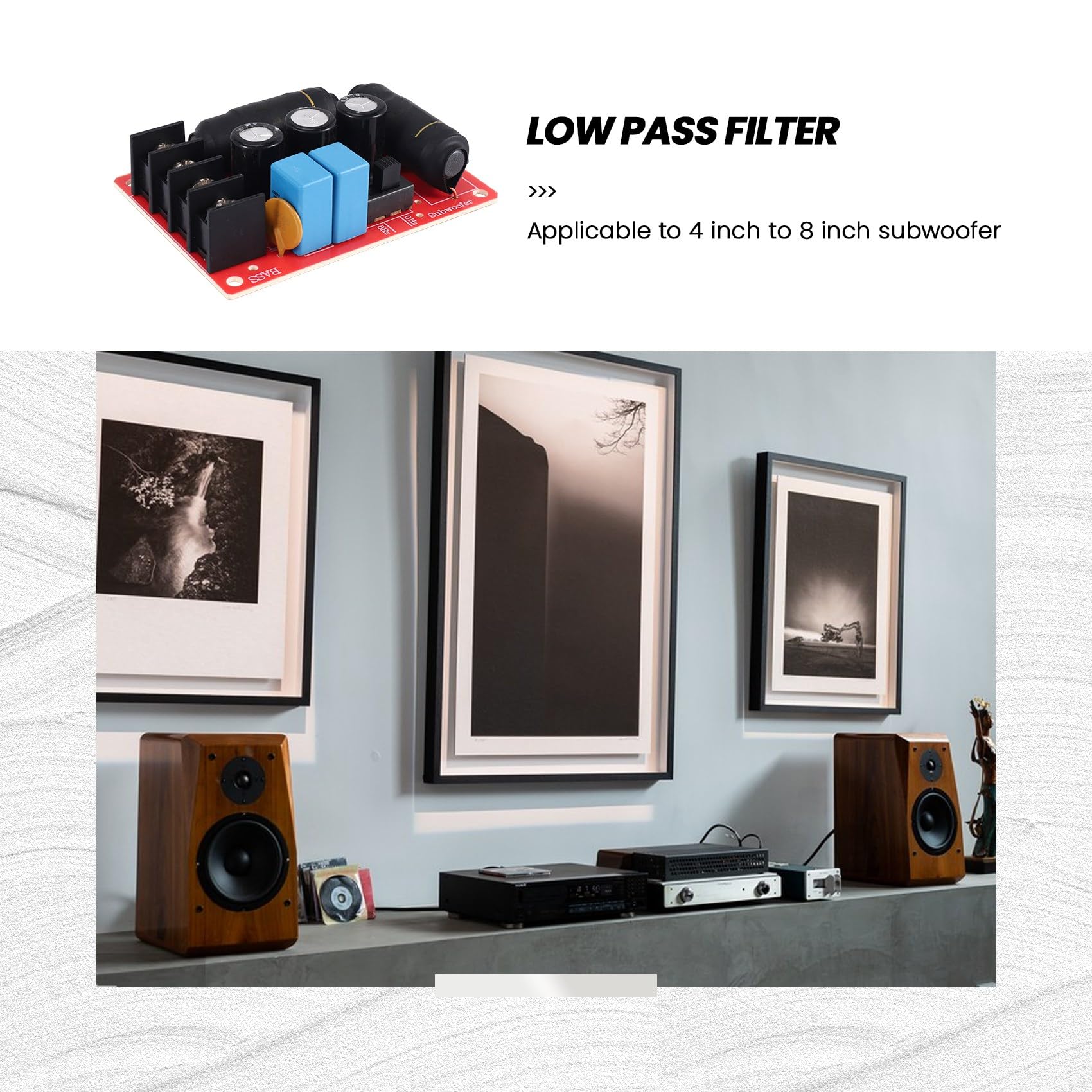 Basse Pure Caisson de Basses Haut-Parleur Diviseur de Fréquence Bricolage Home Cinéma
