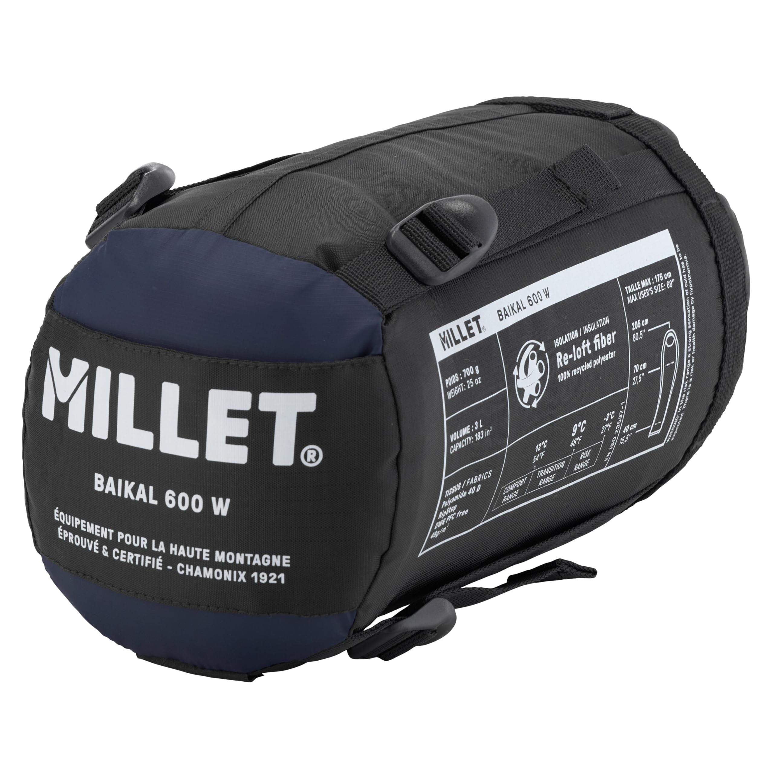 Millet - Saco de Dormir para Mujer, Sarcófago Compacto ReLOFT 10°C Repelente