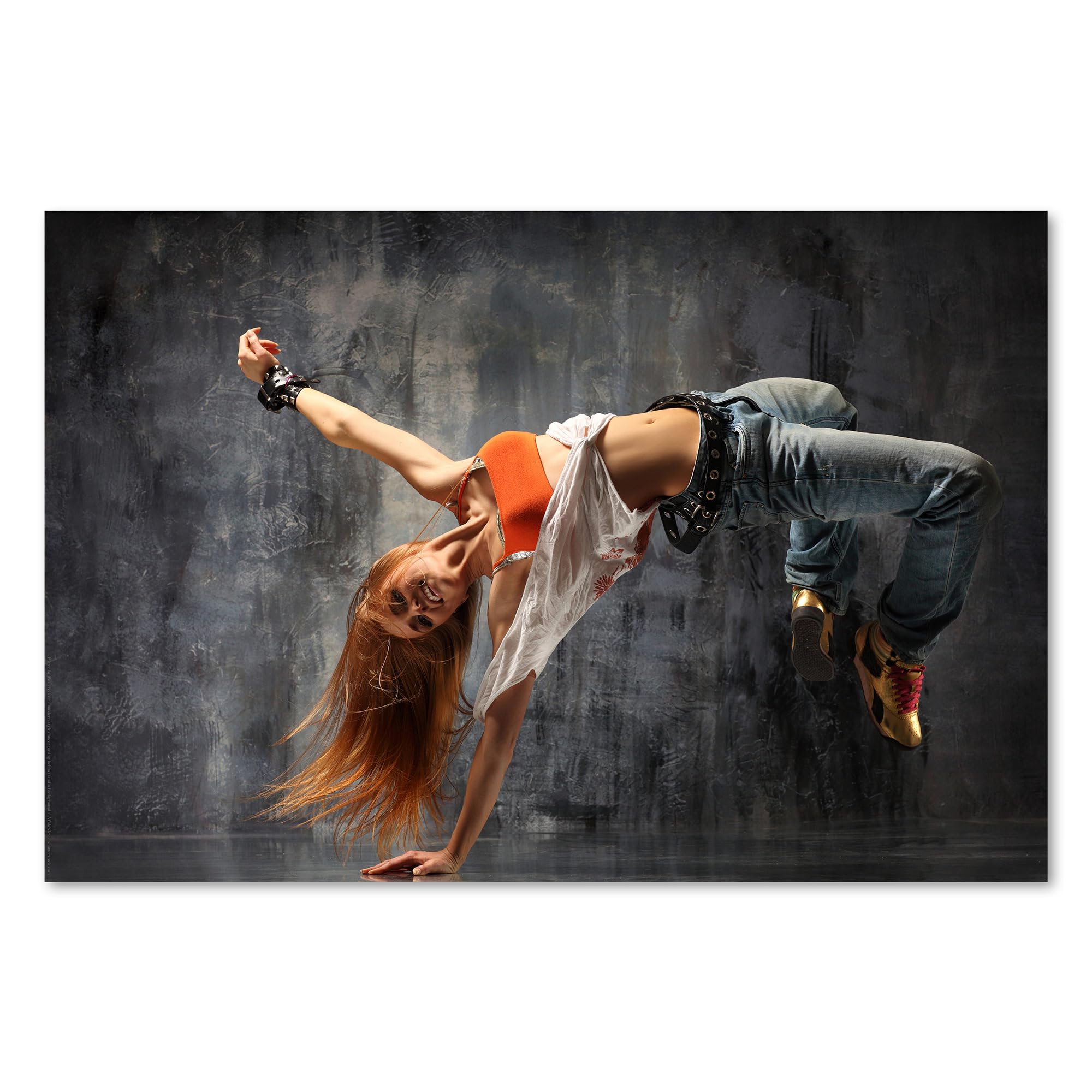 Postereck - 0189 - Hip hop, ballerina, danza, musica, street dance, donna - Decorazione da Parete, Stampa Fotografica, Arredamento Interni, Quadri - Tela - 100,0 cm x 75,0 cm