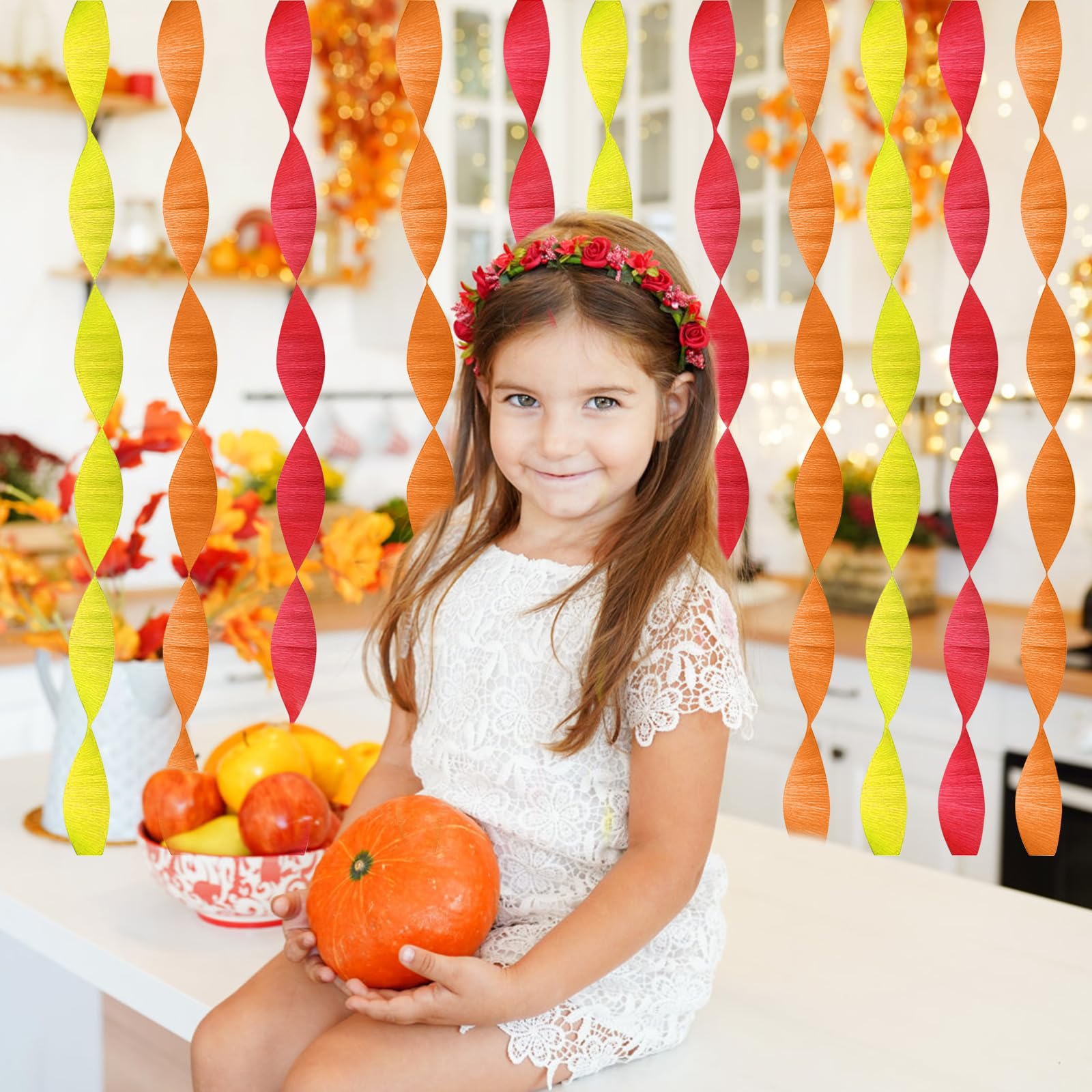 Cofvetia Krepppapier-Set - 5 Rollen In Grün, Gold & Khaki Für Partydeko