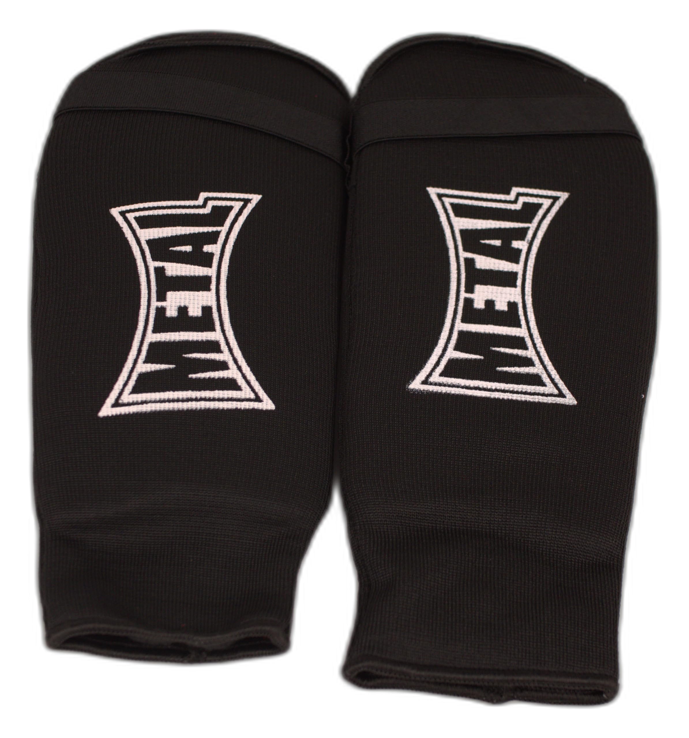 METAL BOXE - Black Foam Fabric Shin Guards (Pair) black black Size:M