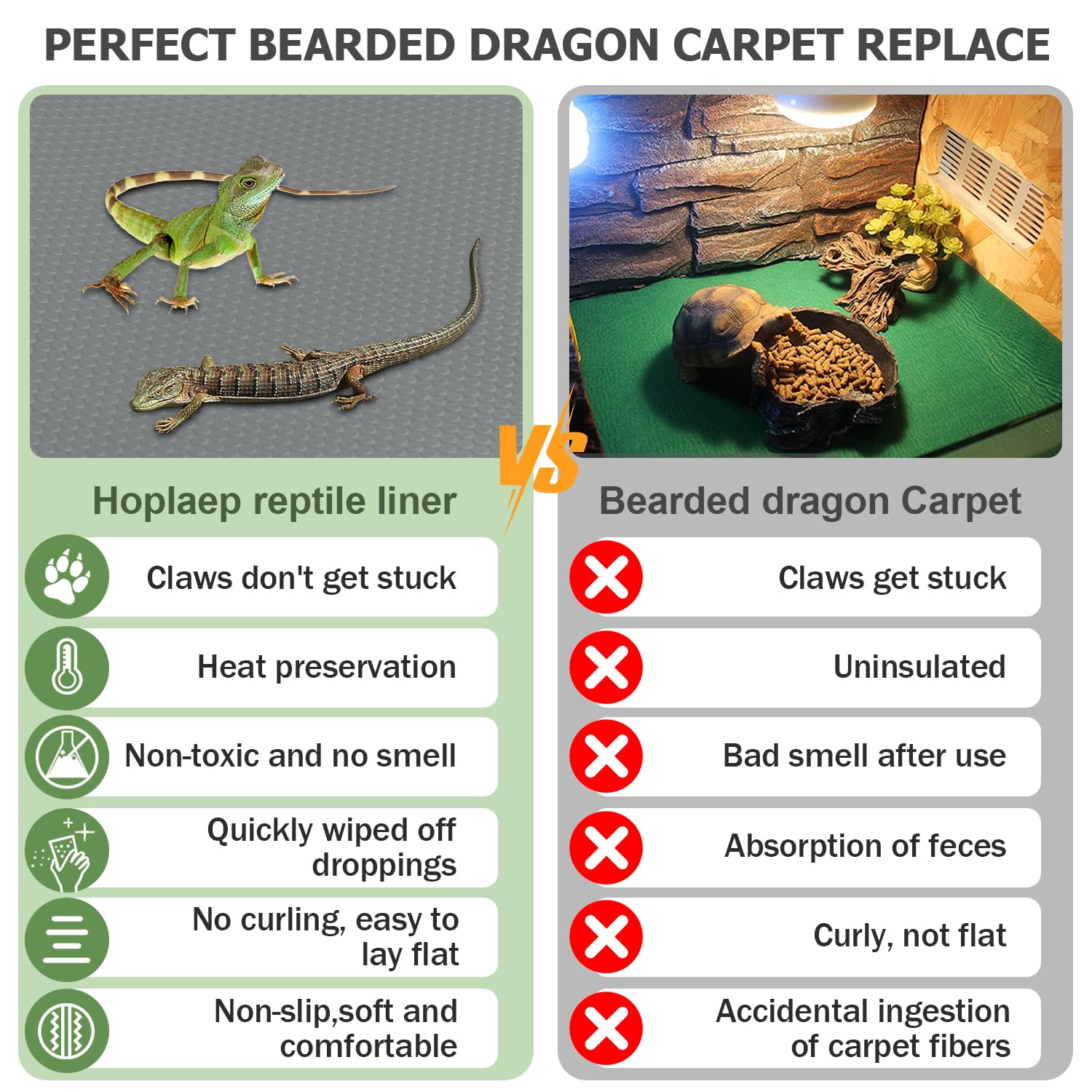 Accesorios para tanques de reptiles, accesorios de tanque de dragón barbudo Gecko de leopardo EVA, decoración de tanque de terrario, sustrato de alfombra para lagarto, iguana, serpiente, tortuga, ropa