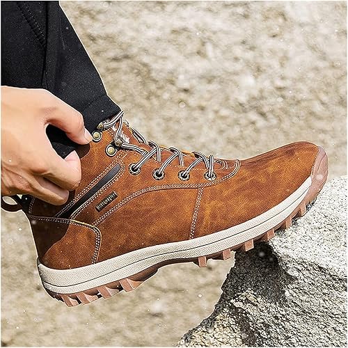 Miniatura 9 de Zapatos de nieve de senderismo para hombre, impermeables, resistentes al agua, botas de senderismo para hombre, zapatos de senderismo cálidos,