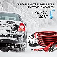 Vista 5 de Cables de puente 800A de calibre 1, 30 pies, cables de refuerzo resistentes con abrazaderas de conexión rápida para camión, SUV, camioneta