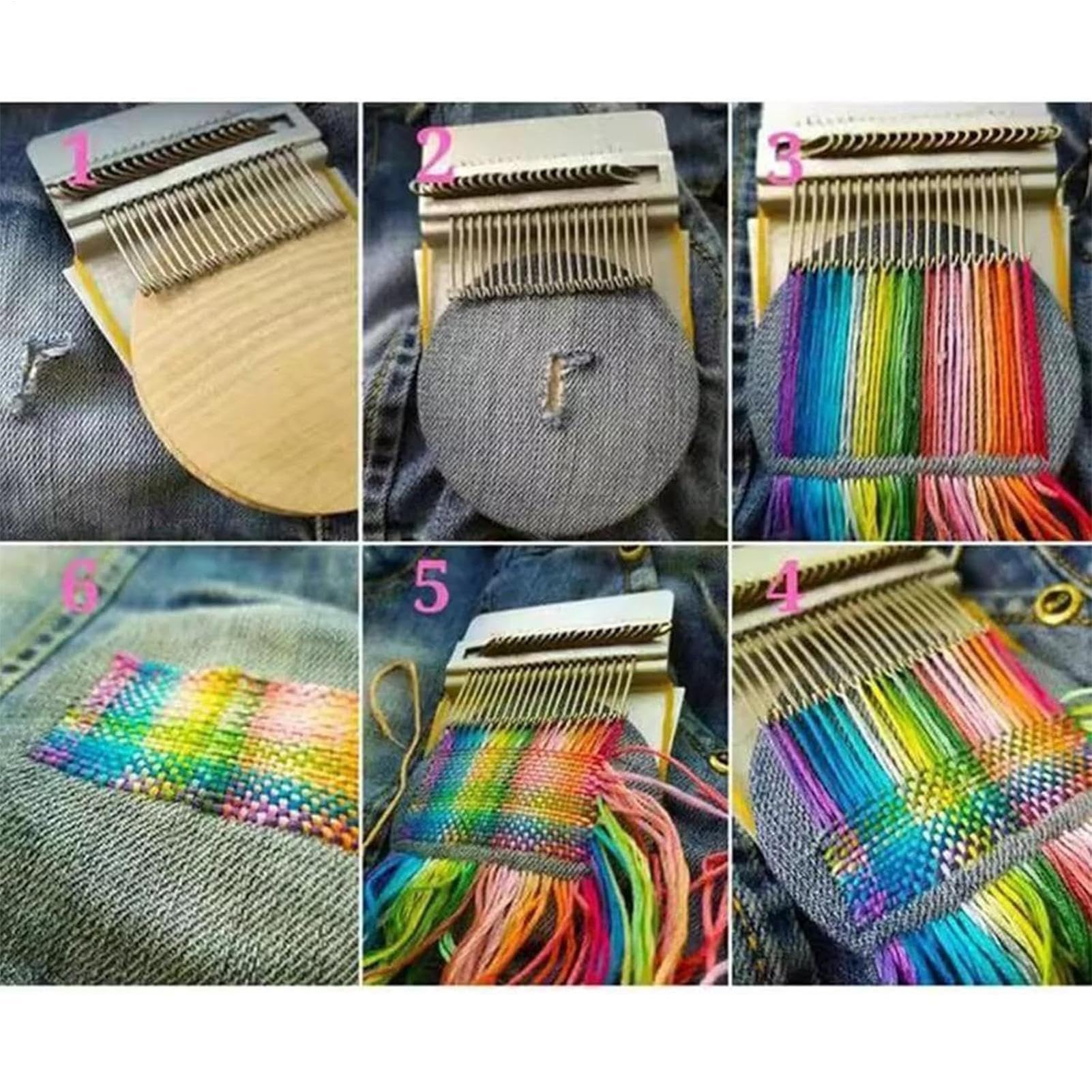 Generico Kit per il Rammendo di,per Maglieria - con 14 Uncini, 14 Aghi, 50 Colori di Filo per Kit di Rammendo e Tessitura - Principianti, Nonni, Papà, Tessuto, Stoffa, Sciarpa, Maglione, Calzino