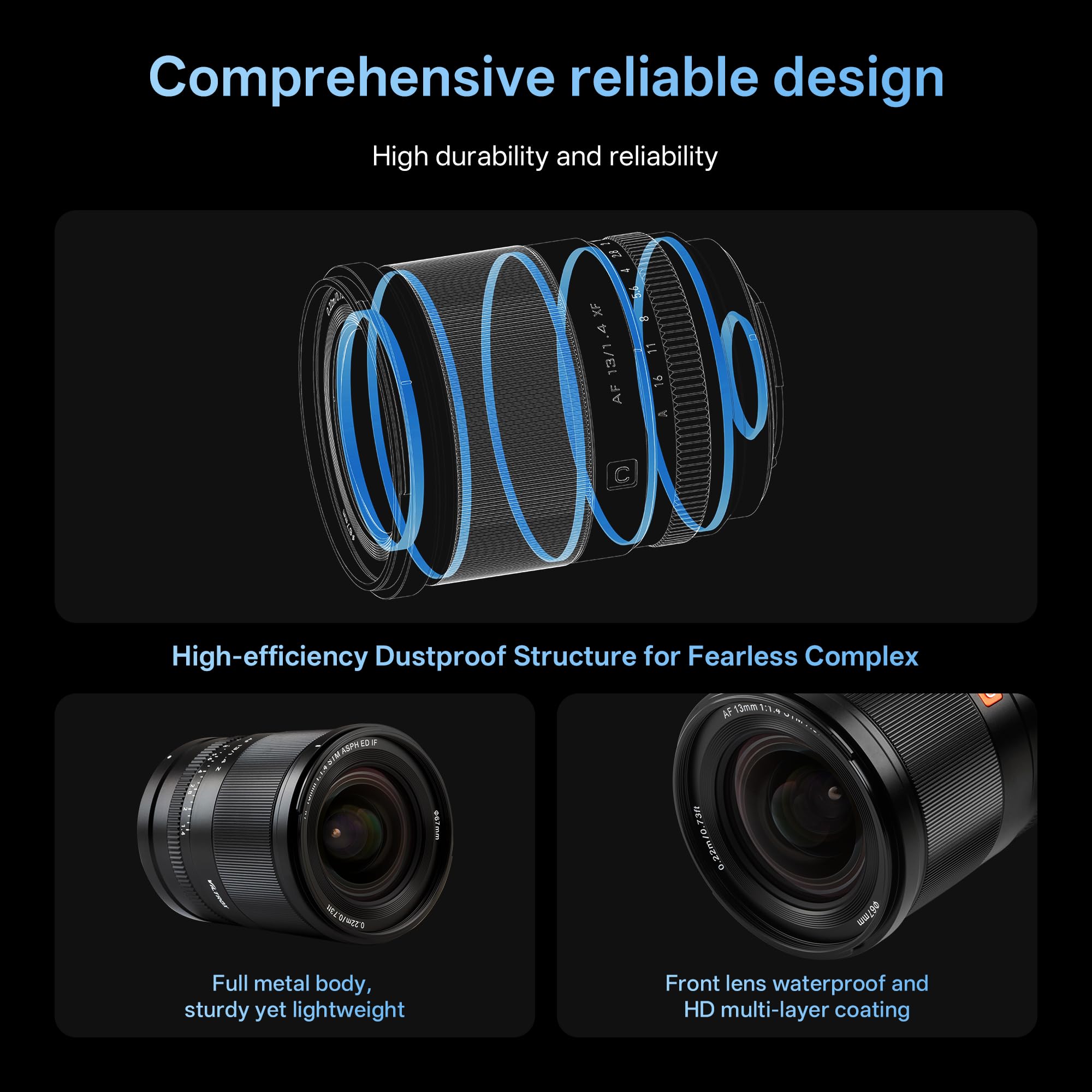 Amazon.com : VILTROX AF 13mm F1.4 E Mount Lens, f/1.4 Large