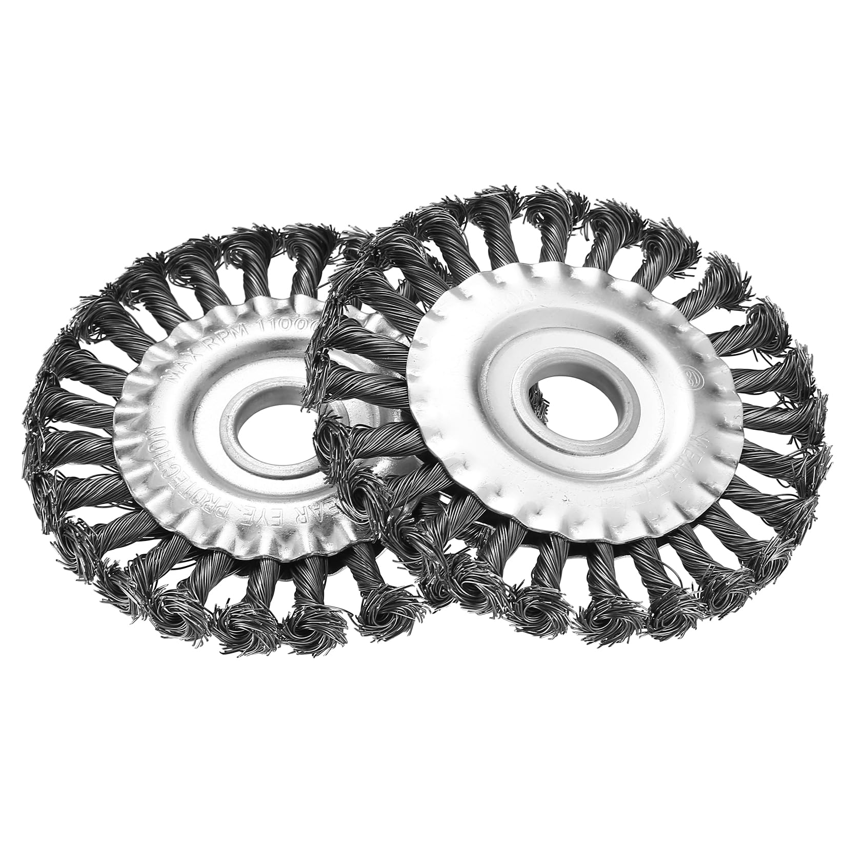 2 Pcs Drill Wire Brushes, Round Brushes, Round Wire Brush for Angle Grinder Grinder, 125 mm x 22 mm Wire Disc, Metal Brush Cleaning Polishing Remove Rust