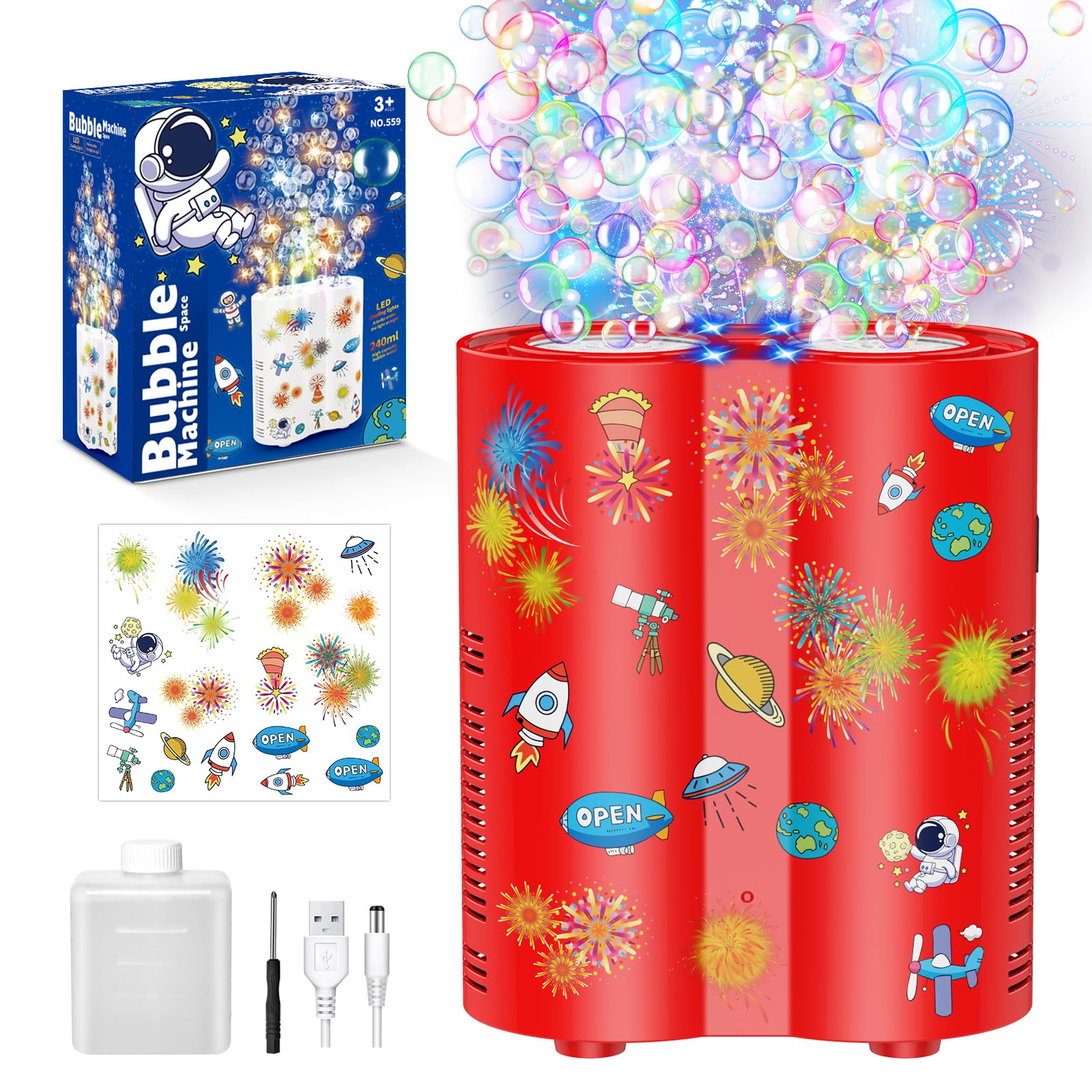 Amazon.com: PANACARE Astronaut Soap Bubble Machine Fireworks