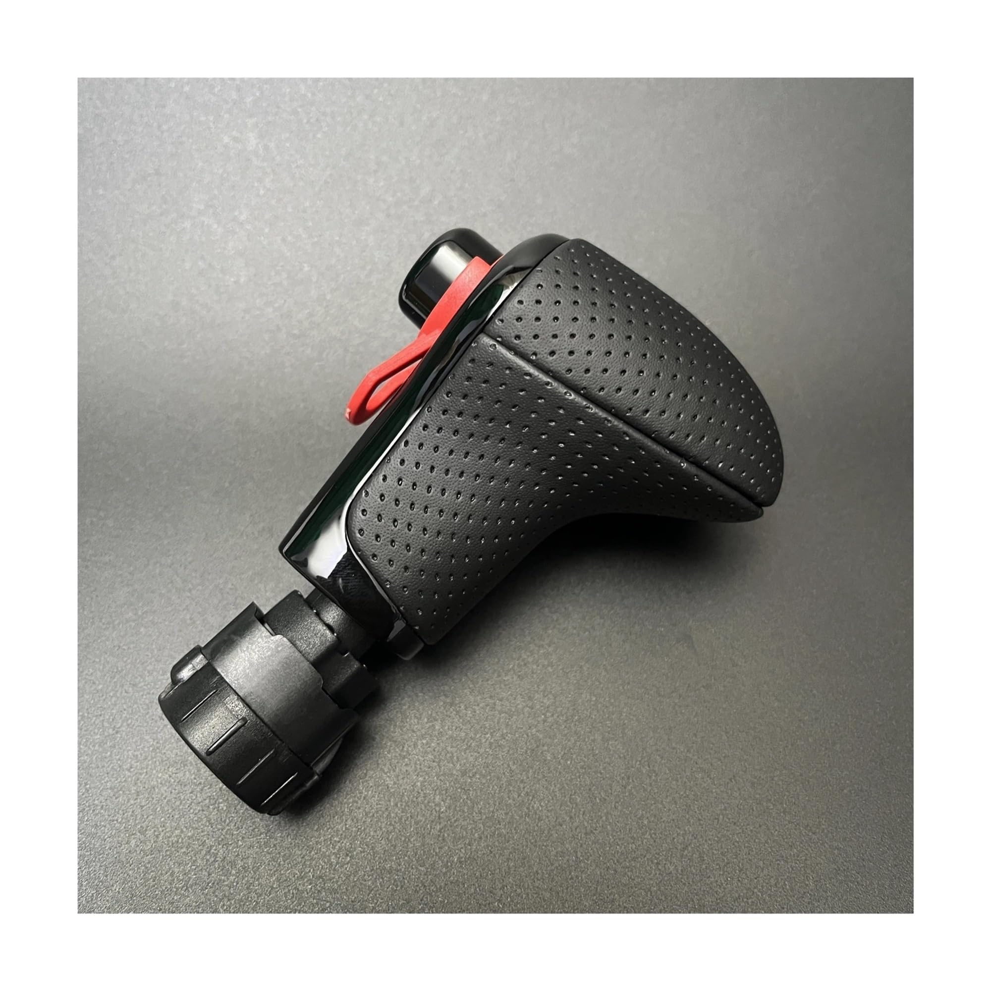 Ahrpkamerd One Color Gear Shift Knob 1Pcs For Q7 Q5 A3 A4 A5 A6 A7 C6 C7 Carbon Leather Gear Shift Knob Shift Knob(Black Leather Hole)