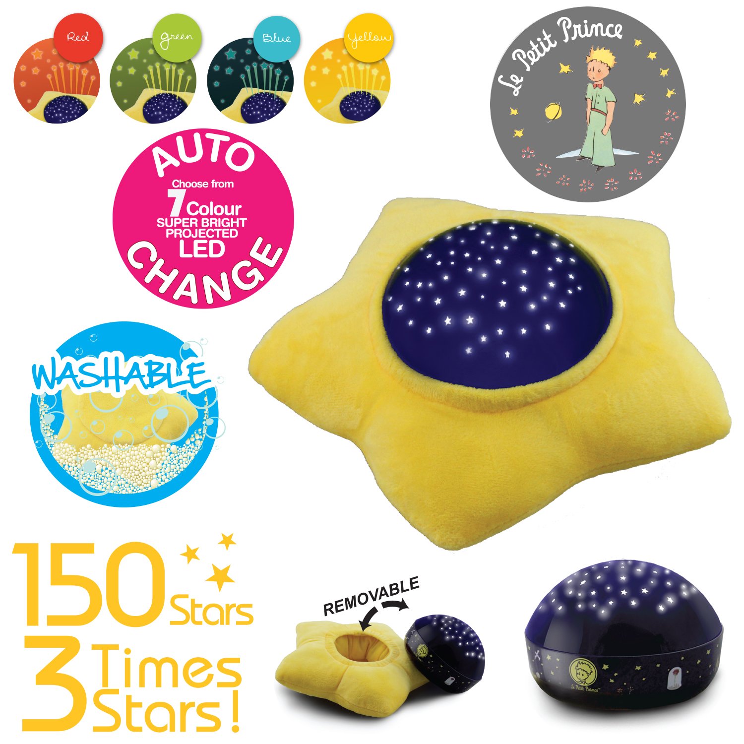 Sleep Soothers Le Petit Prince Moving Twinkle Stars Night Light