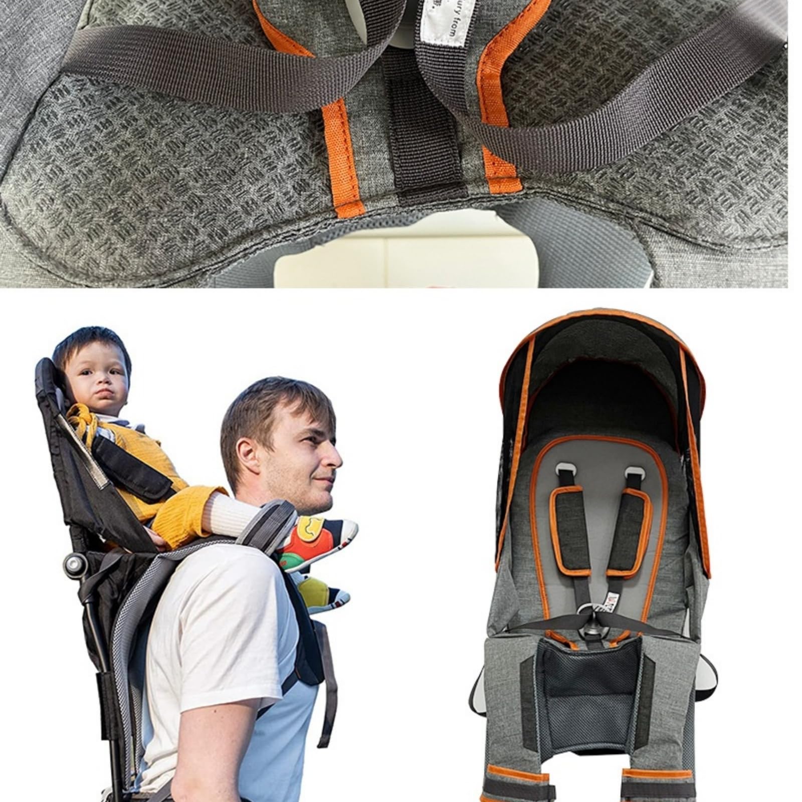 Mochila portabebés Premium con arnés de 5 Puntos, toldo Parasol, diseño Plegable y múltiples Bolsillos: Comodidad ergonómica para Senderismo, Viajes y Aventuras al Aire Libre.