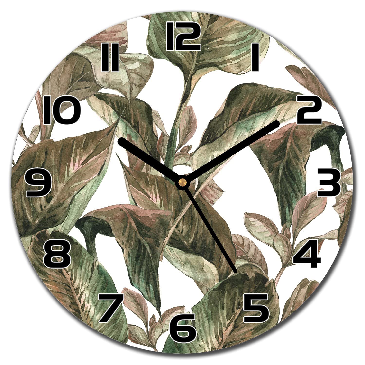 Horloge en verre cuisine salon moderne murale vintage 30 cm Coloray